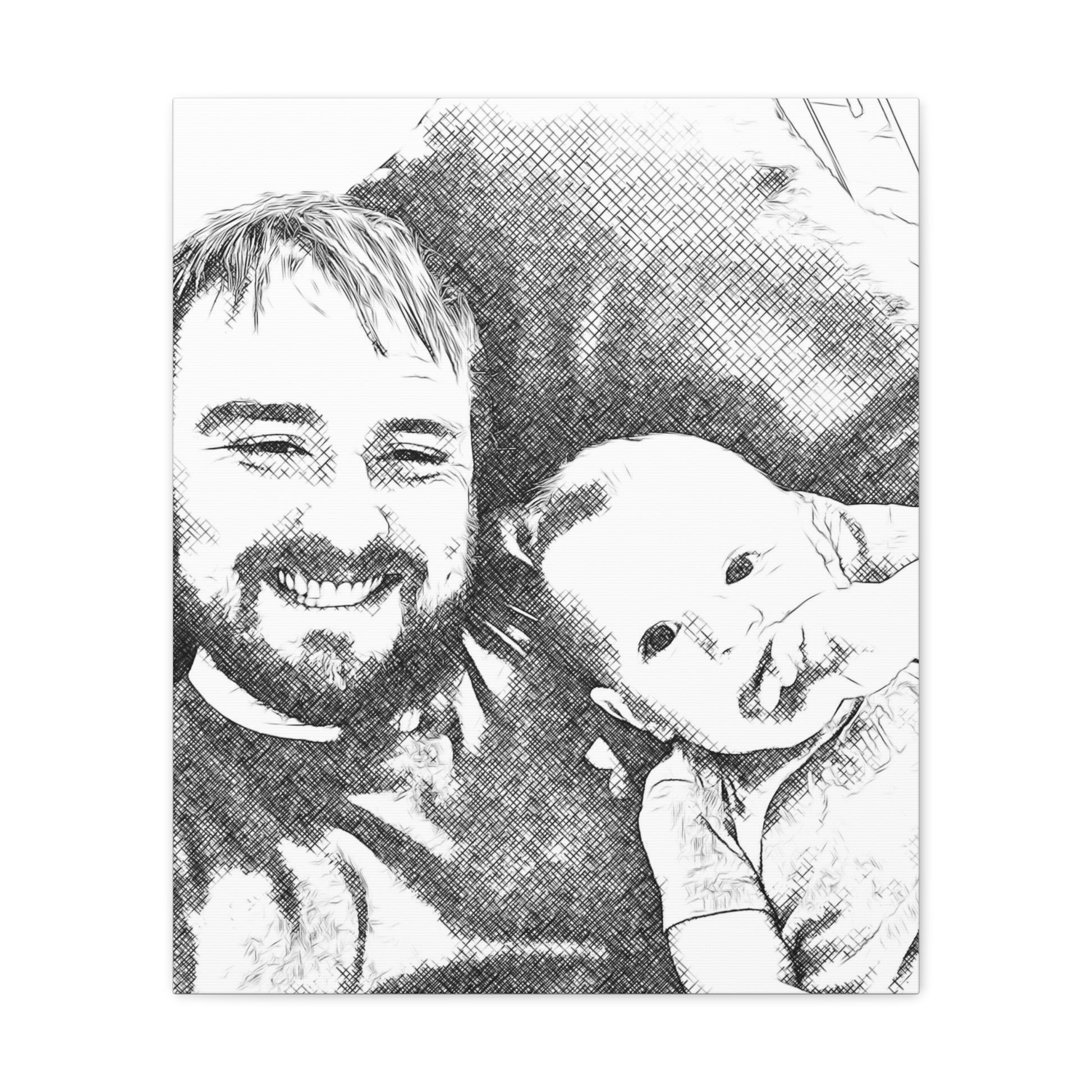 "Daddy & Son Photo" Custom Wall Art - Weave Got Gifts - Unique Gifts You Won’t Find Anywhere Else!