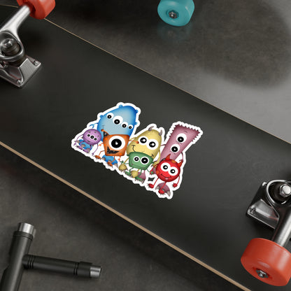 "Happy Monster Group Photo" Kiss-Cut Vinyl Decals - Weave Got Gifts - Unique Gifts You Won’t Find Anywhere Else!
