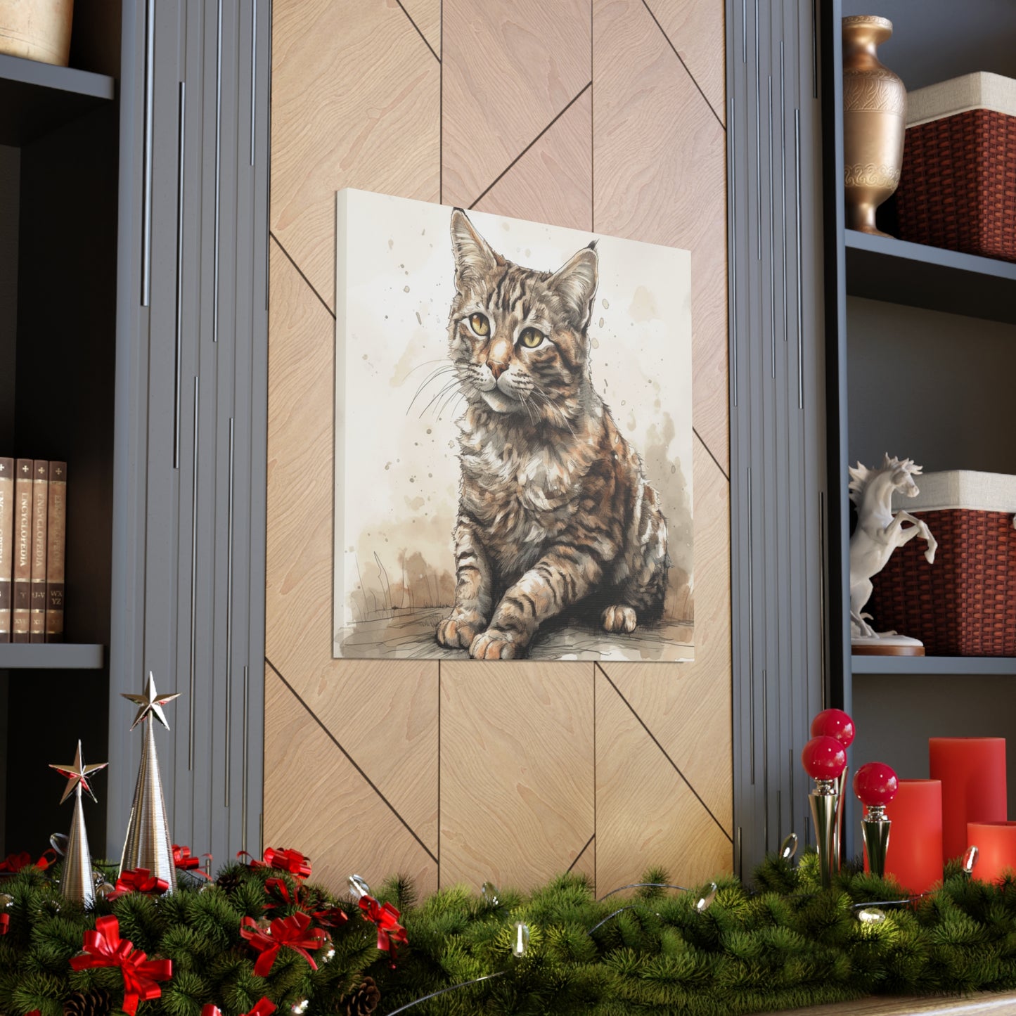 "Cat Illustration" Wall Art - Weave Got Gifts - Unique Gifts You Won’t Find Anywhere Else!