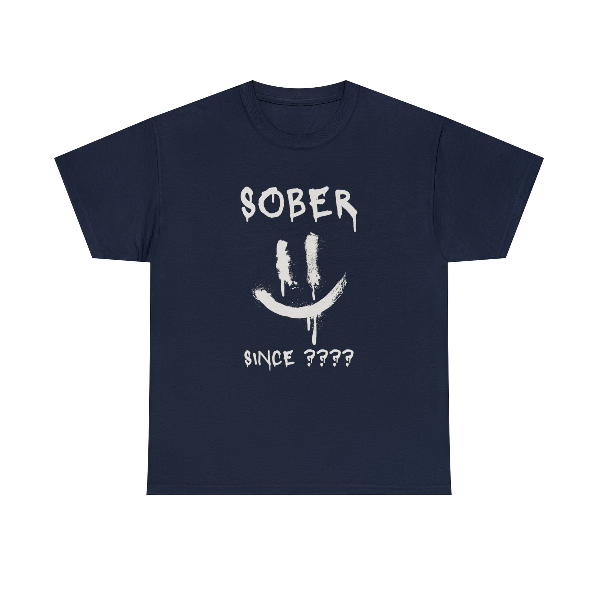 Inspirational recovery tee featuring a bold “Sober” design and custom year
