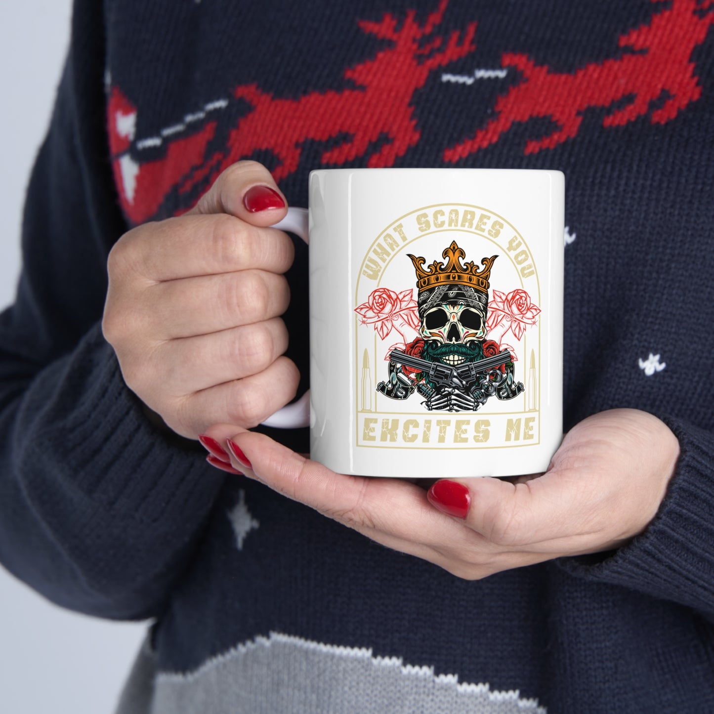 "What Scares You Excites Me" Coffee Mug - Weave Got Gifts - Unique Gifts You Won’t Find Anywhere Else!