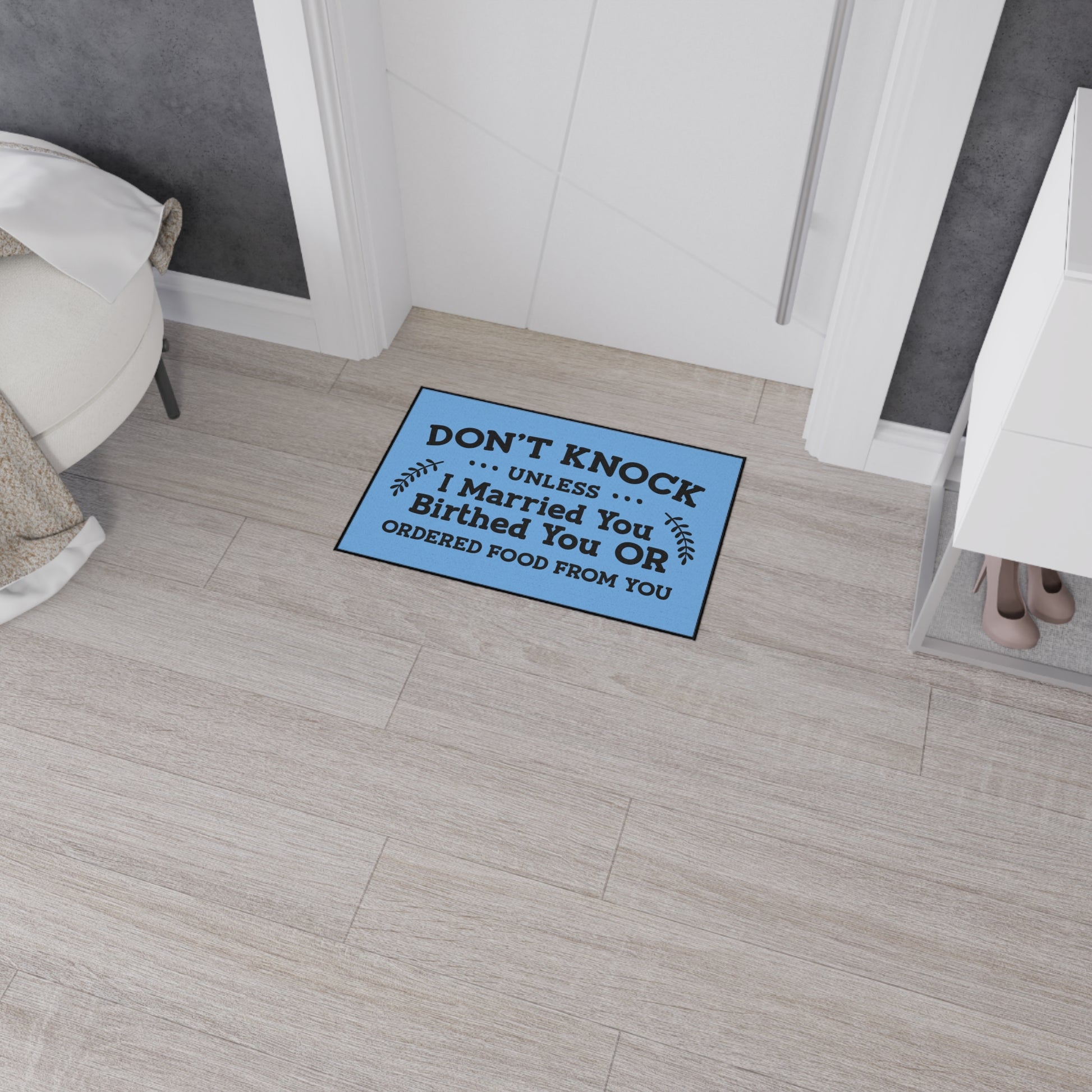 Doormat for people with a sense of humor
