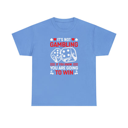 Graphic t-shirt with poker quote for gamblers
