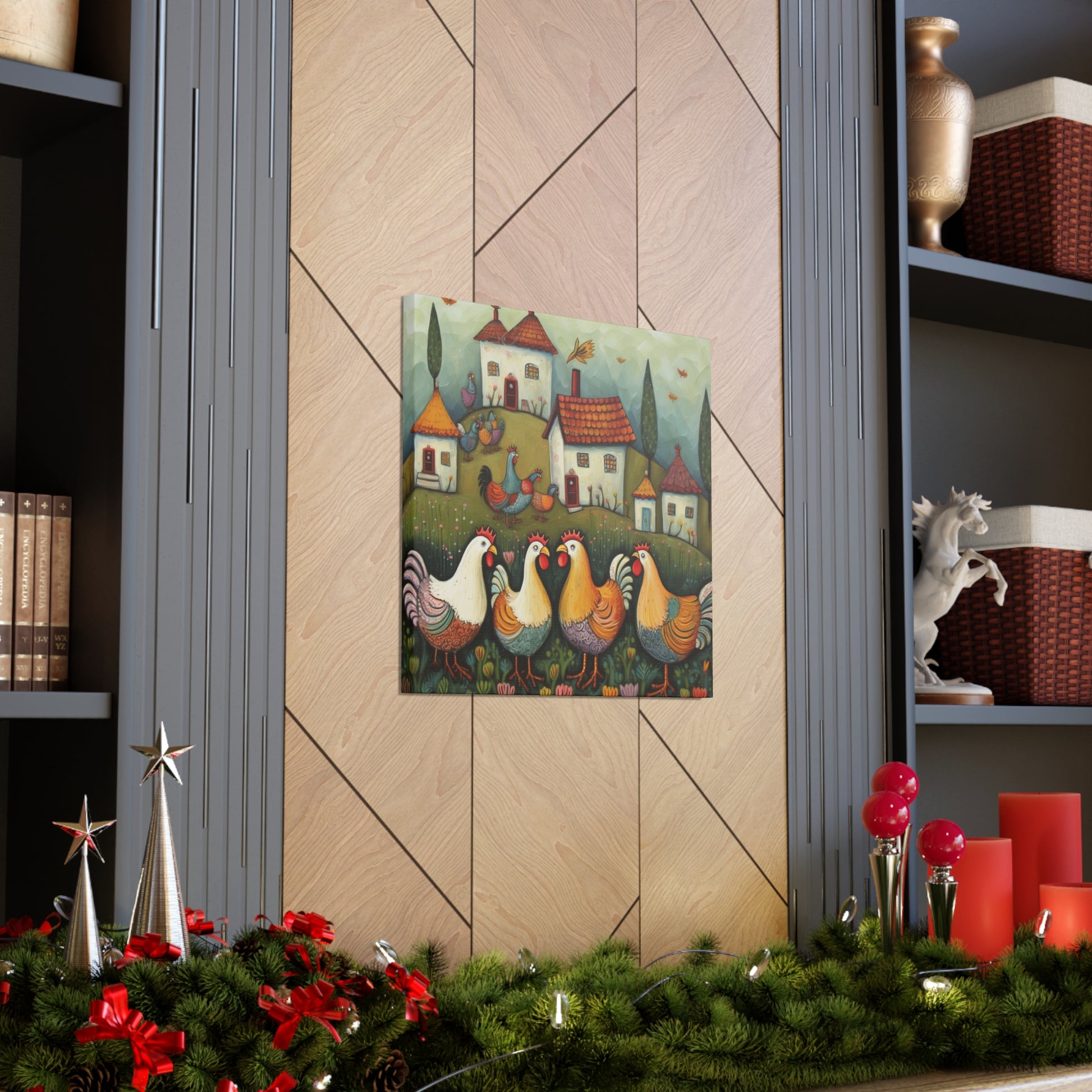 "Vintage Chicken Art" Wall Art - Weave Got Gifts - Unique Gifts You Won’t Find Anywhere Else!