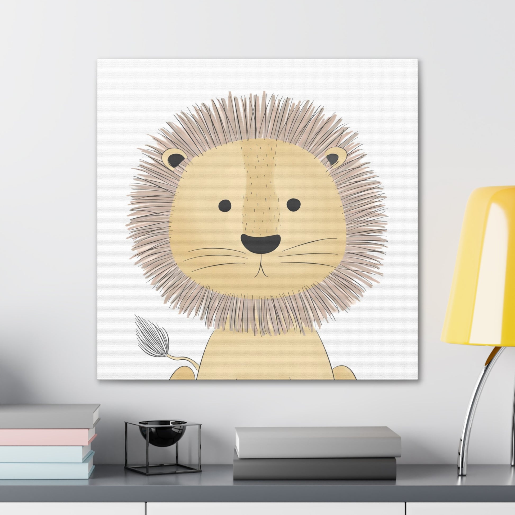 "Cute Lion" Canvas Wall Art - Weave Got Gifts - Unique Gifts You Won’t Find Anywhere Else!