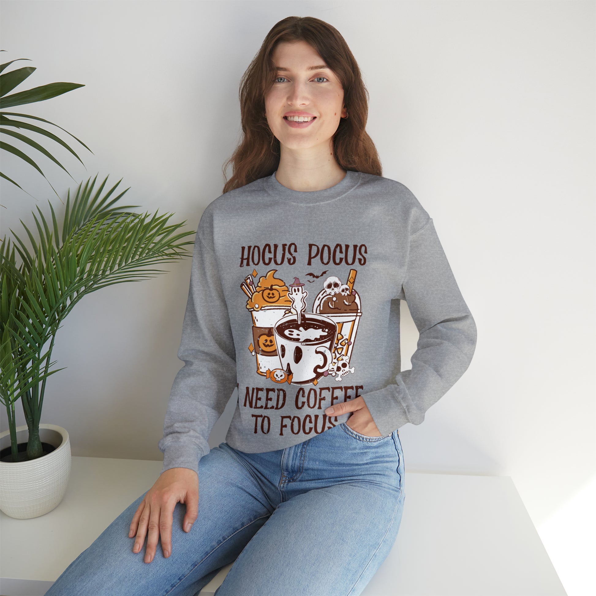 "Hocus Pocus I Need Coffee To Focus" Sweatshirt - Weave Got Gifts - Unique Gifts You Won’t Find Anywhere Else!