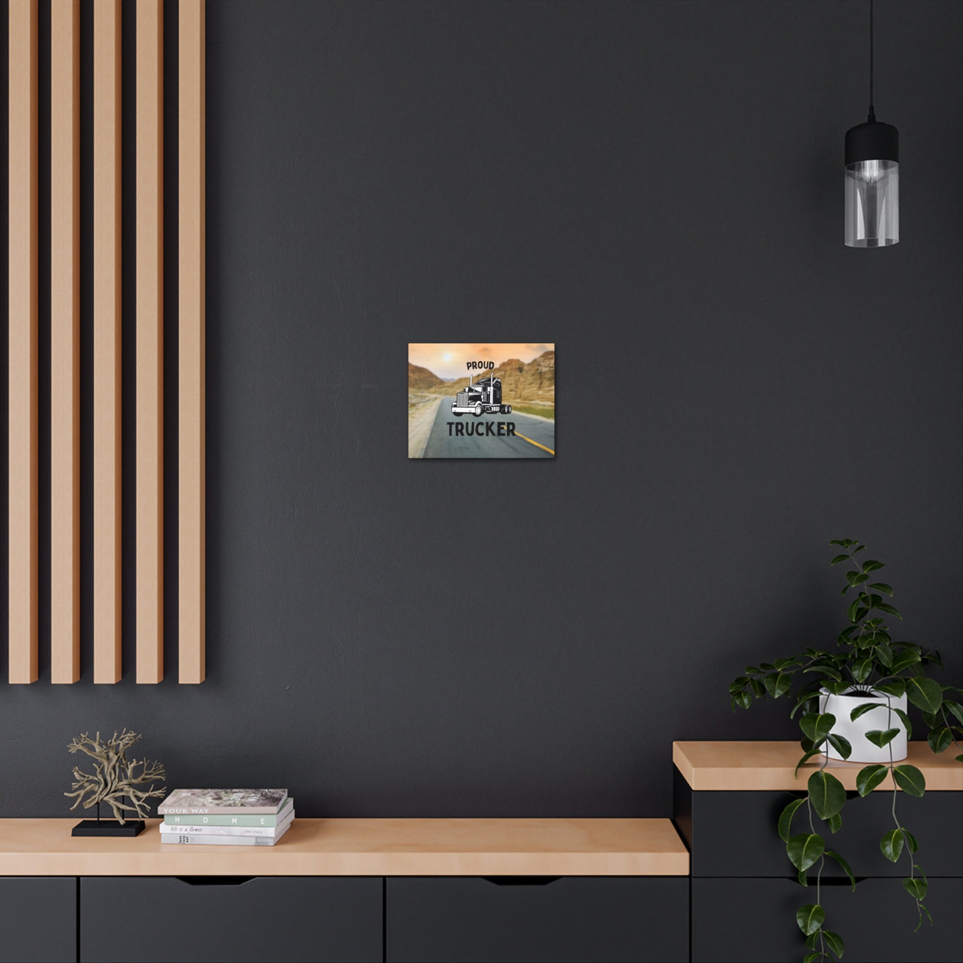 "Proud Trucker" Wall Art - Weave Got Gifts - Unique Gifts You Won’t Find Anywhere Else!