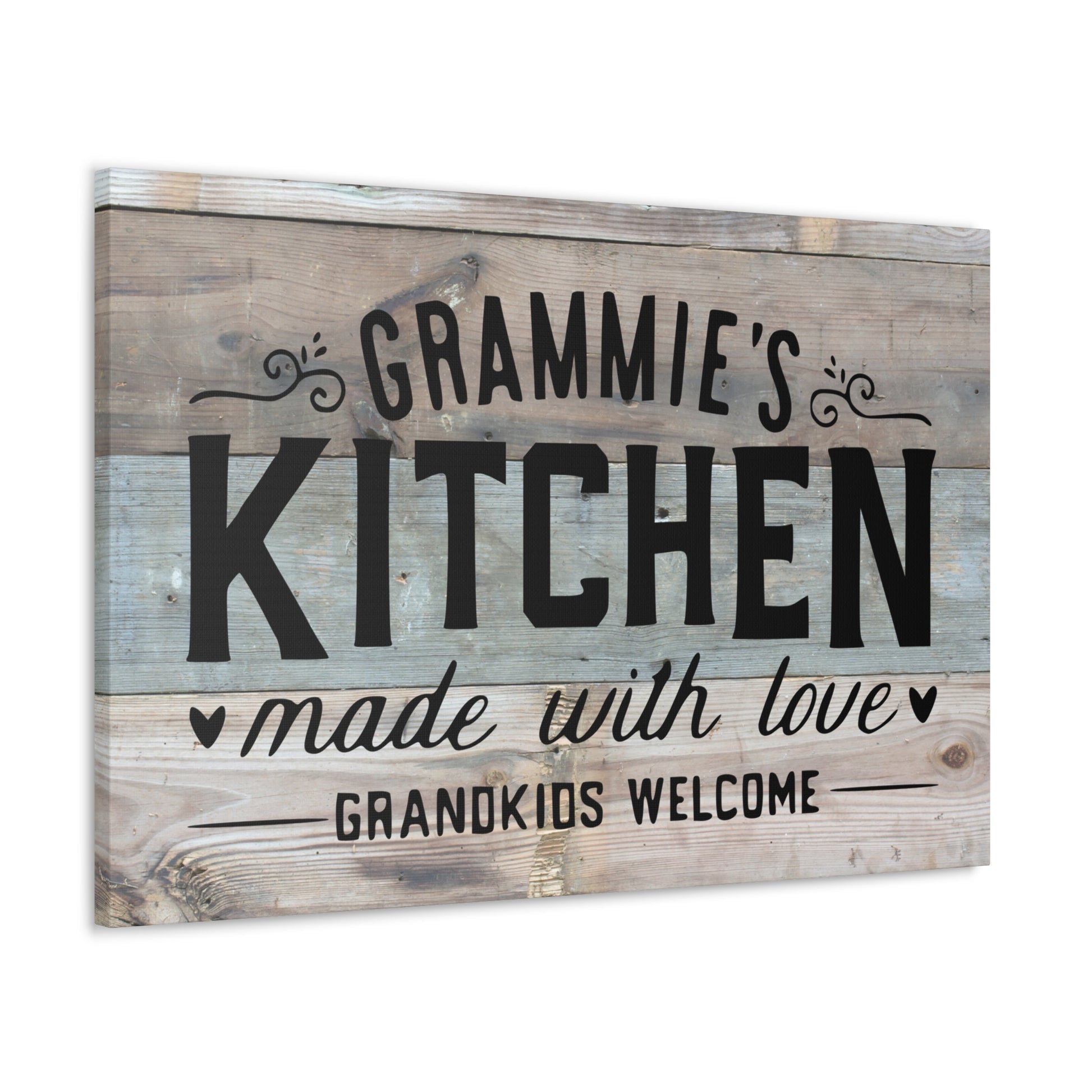 "Cotton fabric canvas with rustic wood design for grandmothers"