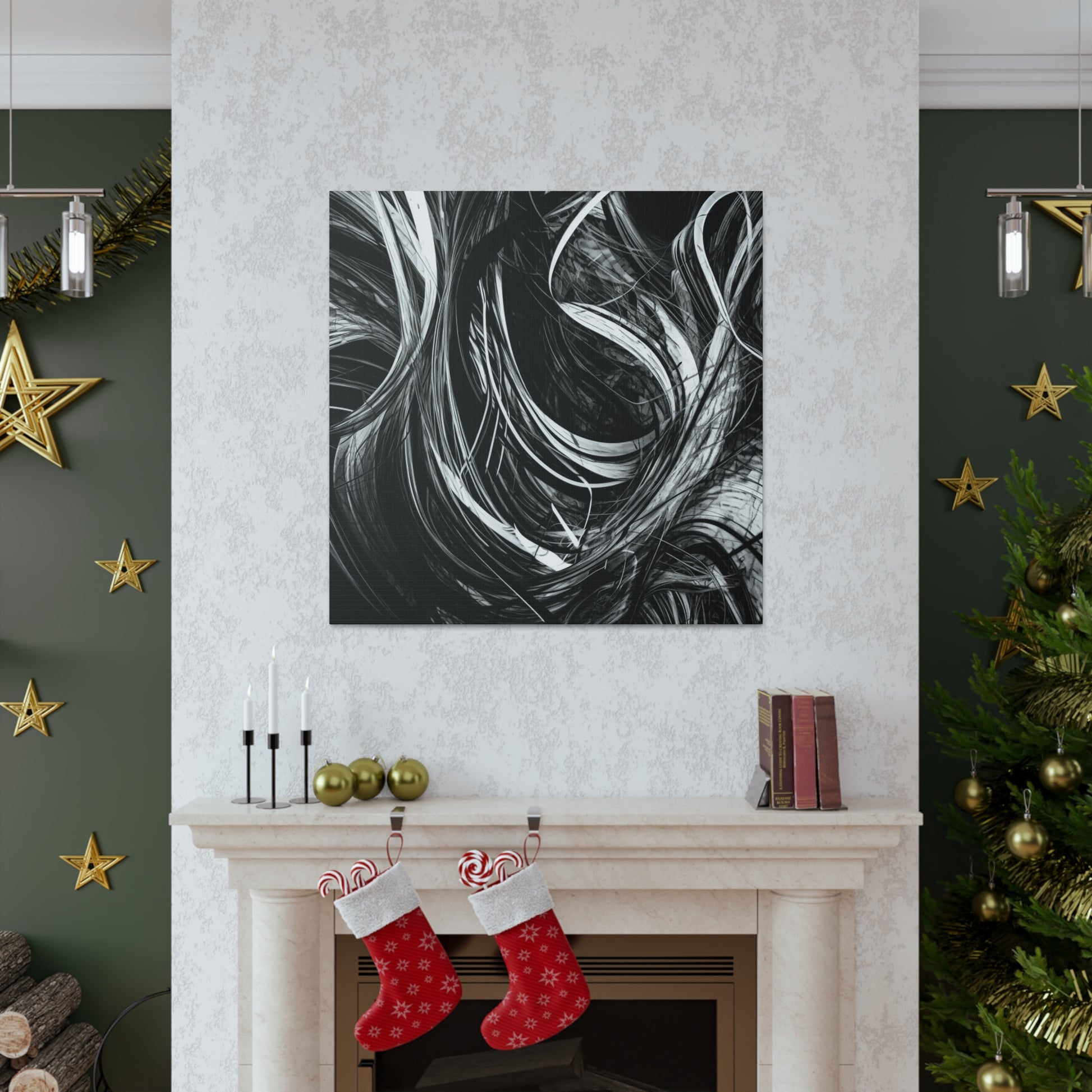 "Black & White Abstract" Wall Art - Weave Got Gifts - Unique Gifts You Won’t Find Anywhere Else!