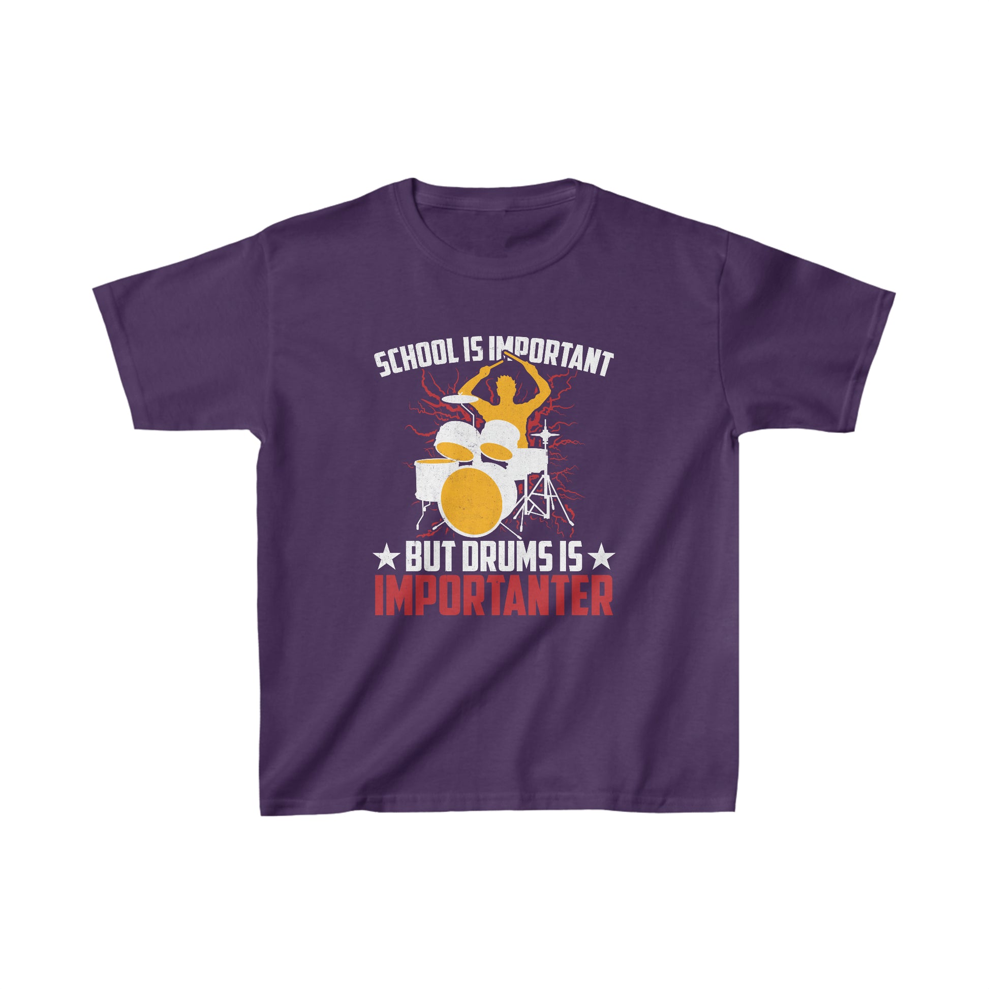Cool music t-shirt for kids who love playing the drums
