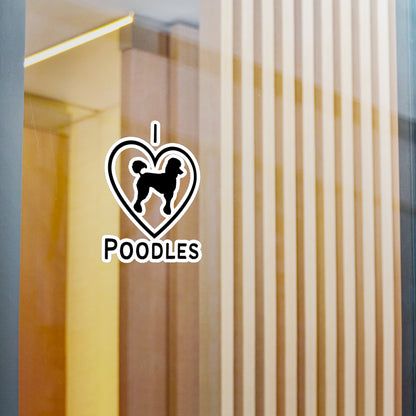 "I Love Poodles" Kiss-Cut Vinyl Sticker - Weave Got Gifts - Unique Gifts You Won’t Find Anywhere Else!