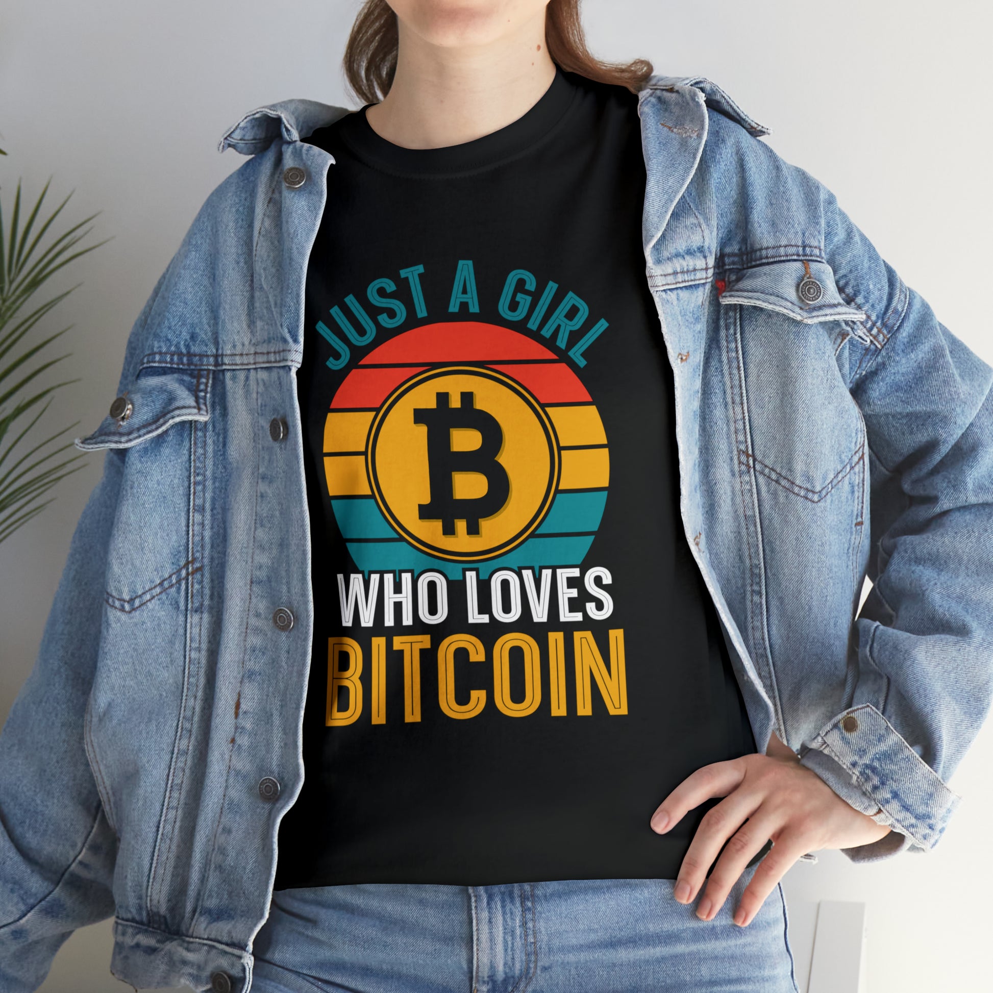 "Just A Girl Who Loves Bitcoin" T-Shirt - Weave Got Gifts - Unique Gifts You Won’t Find Anywhere Else!