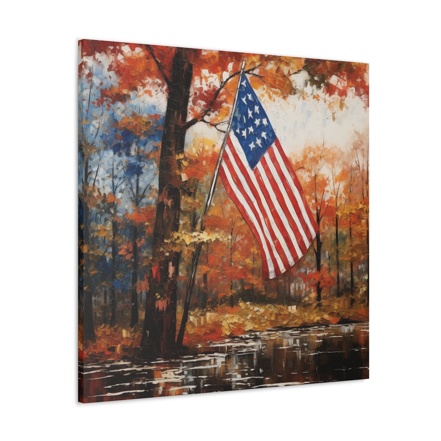 "Watercolor Painted America In Fall" Wall Art - Weave Got Gifts - Unique Gifts You Won’t Find Anywhere Else!