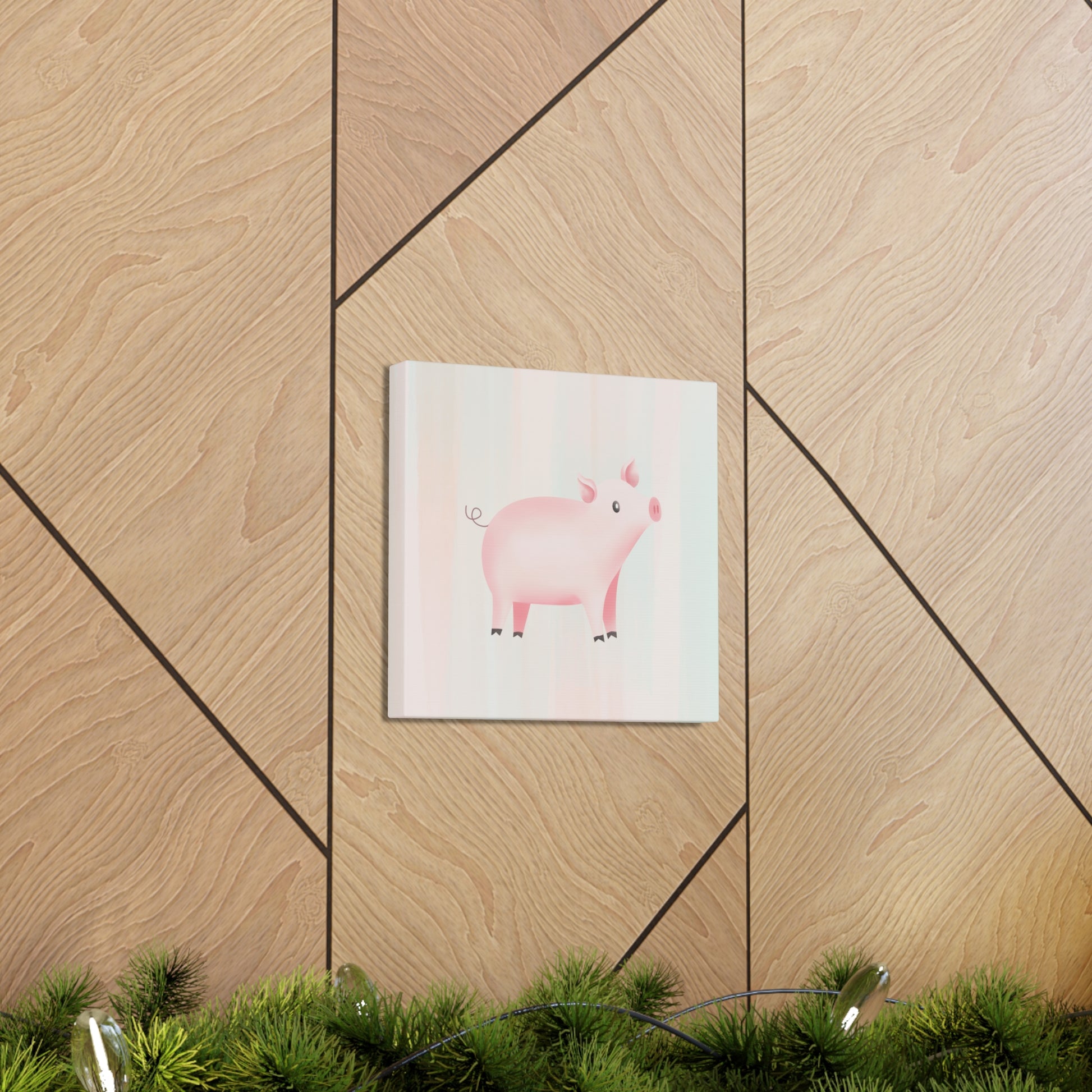 "Cute Pig" Nursery Wall Art - Weave Got Gifts - Unique Gifts You Won’t Find Anywhere Else!