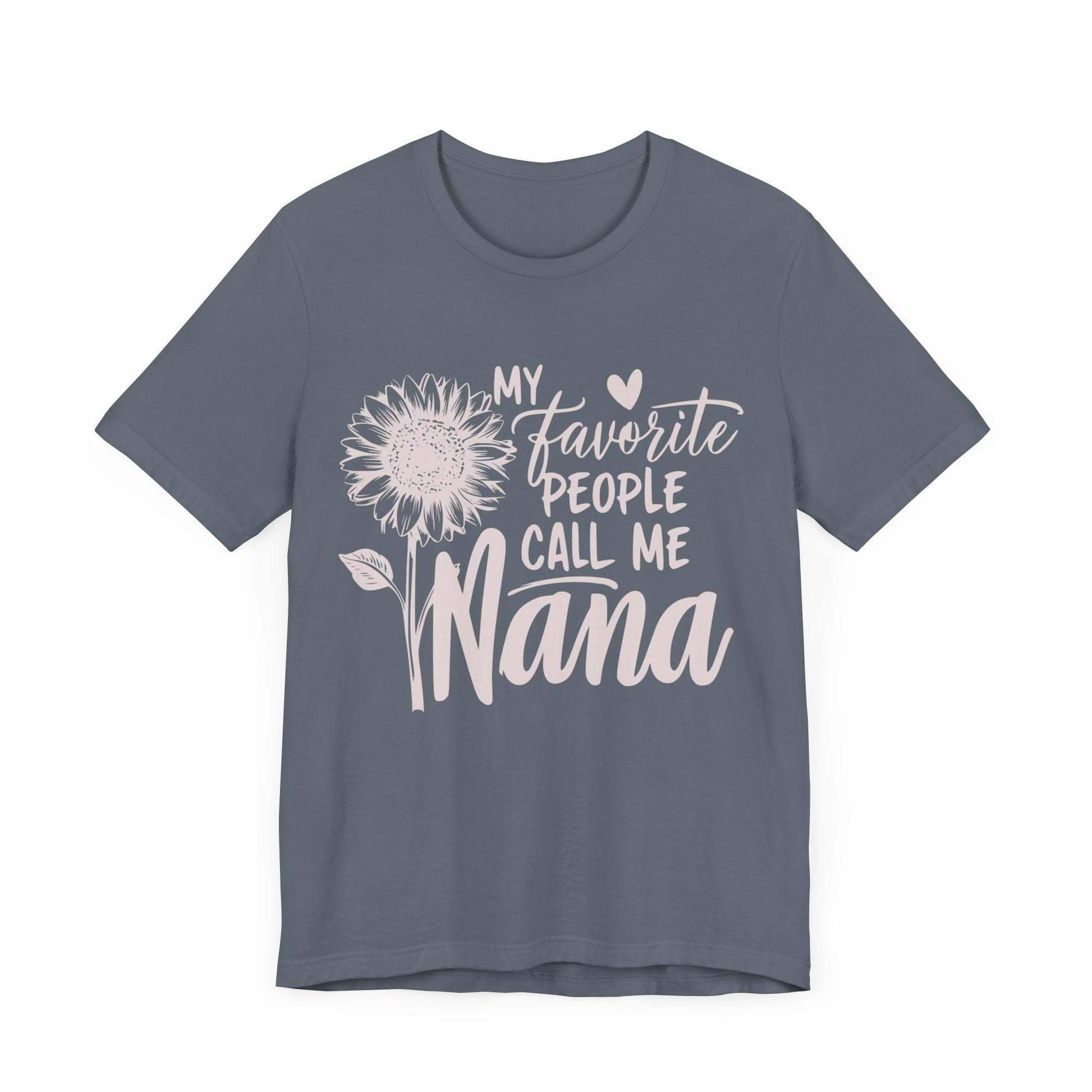 "Ethically Made Nana T-Shirt with Floral Typography"