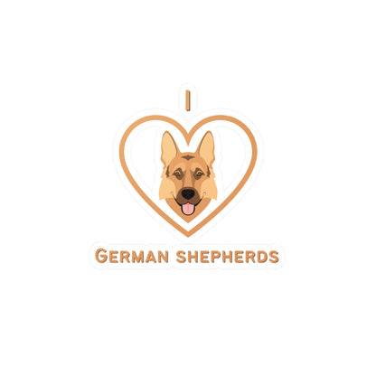 "I Love German Shepherds" Vinyl Decals - Weave Got Gifts - Unique Gifts You Won’t Find Anywhere Else!