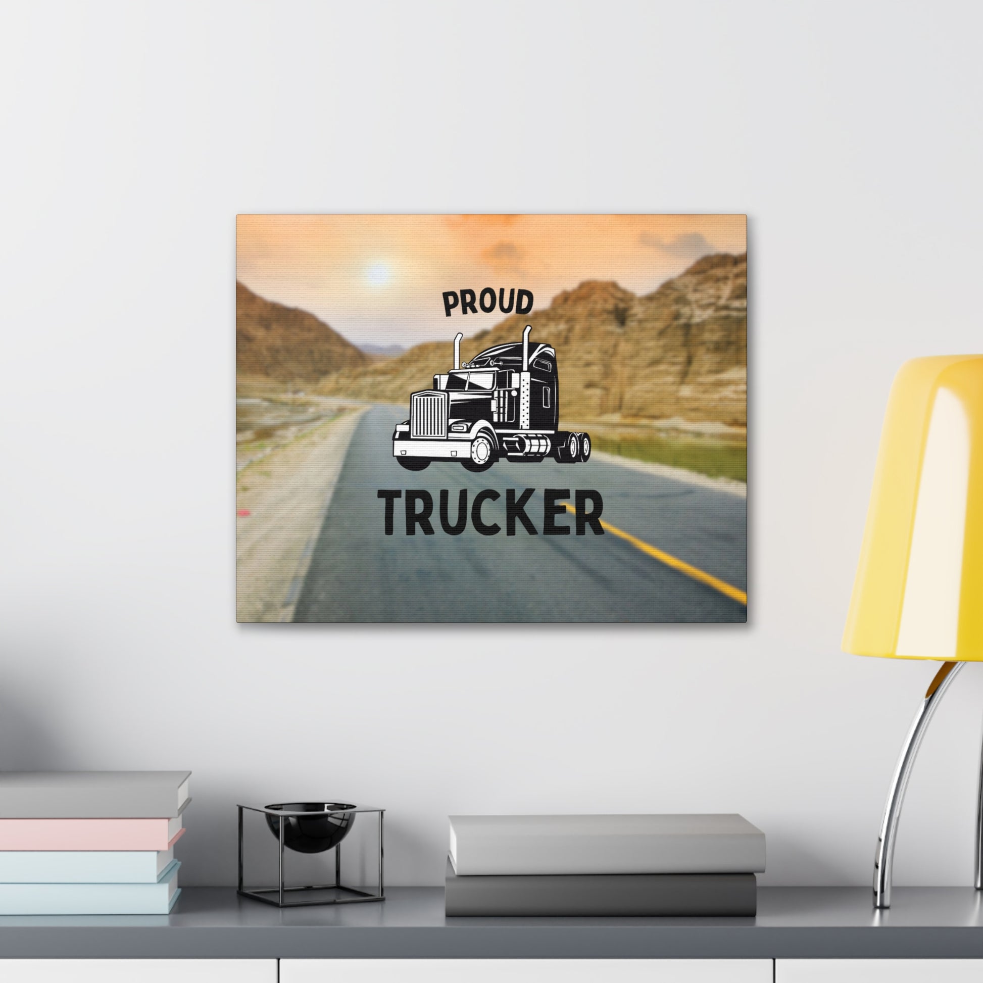 "Proud Trucker" Wall Art - Weave Got Gifts - Unique Gifts You Won’t Find Anywhere Else!