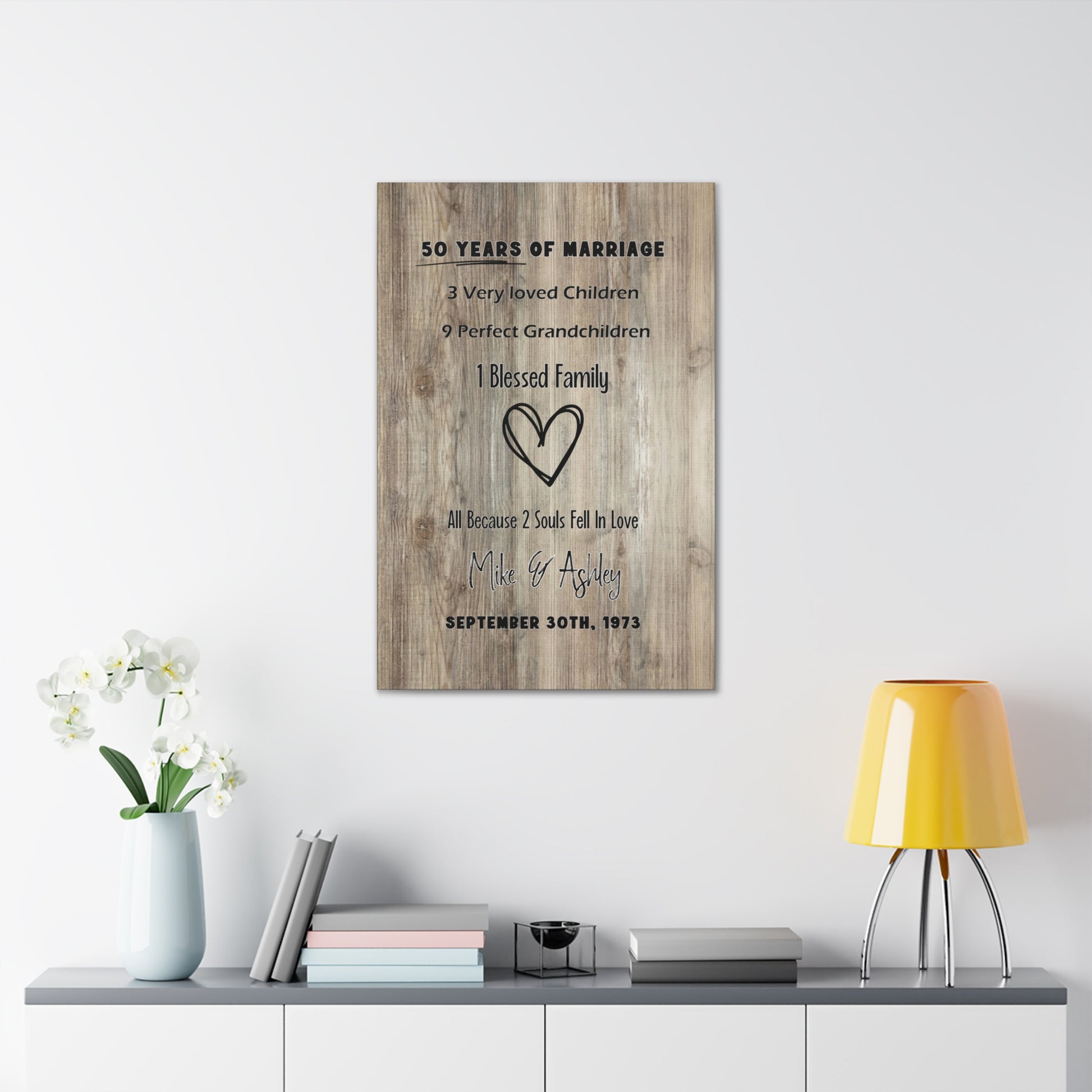 "50 Years Of Marriage" Wall Art - Weave Got Gifts - Unique Gifts You Won’t Find Anywhere Else!