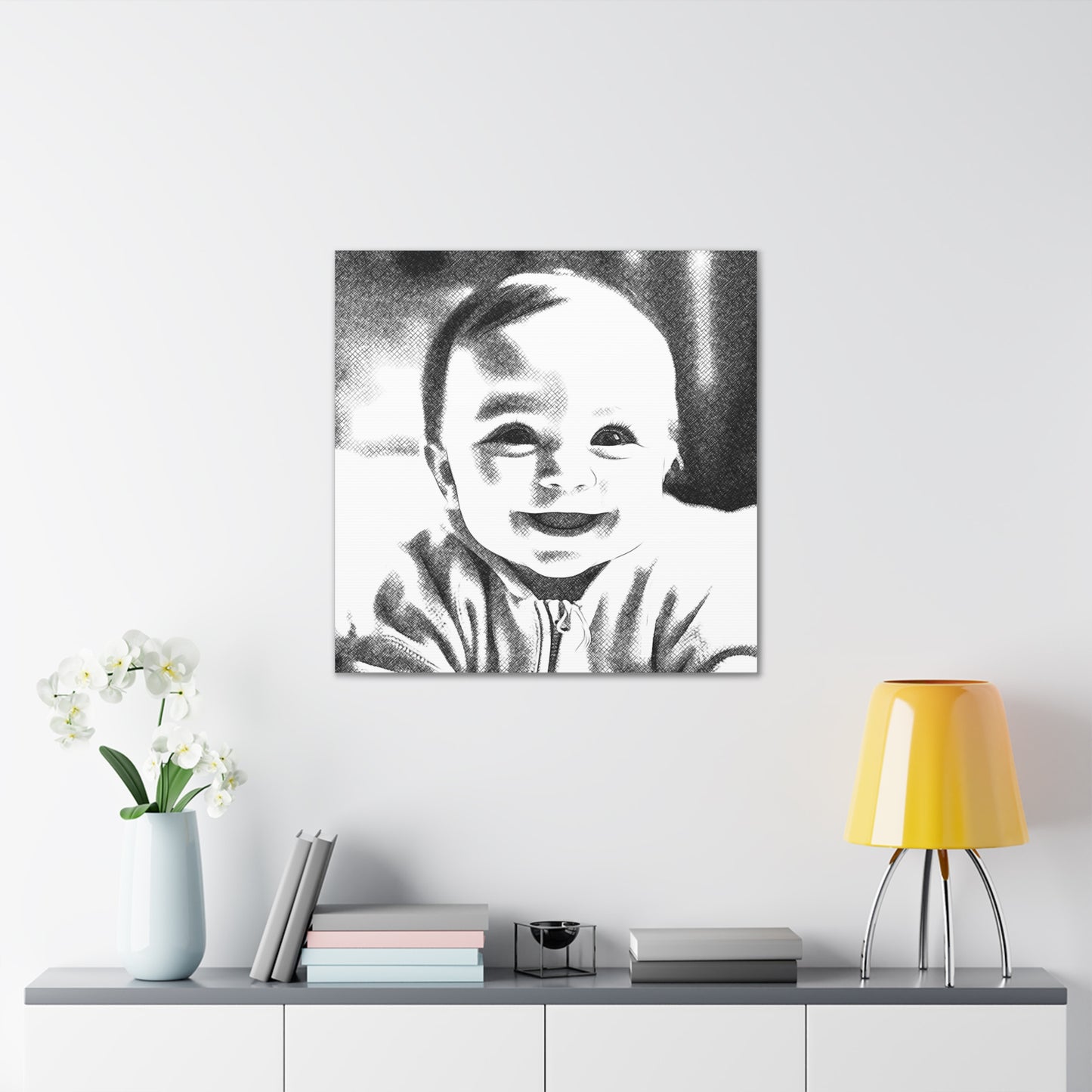 "Baby Photo Drawing" Custom Wall Art - Weave Got Gifts - Unique Gifts You Won’t Find Anywhere Else!