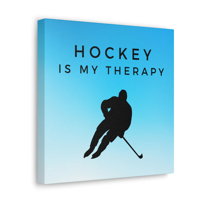 Large hockey wall decor featuring motivational text and gradient background
