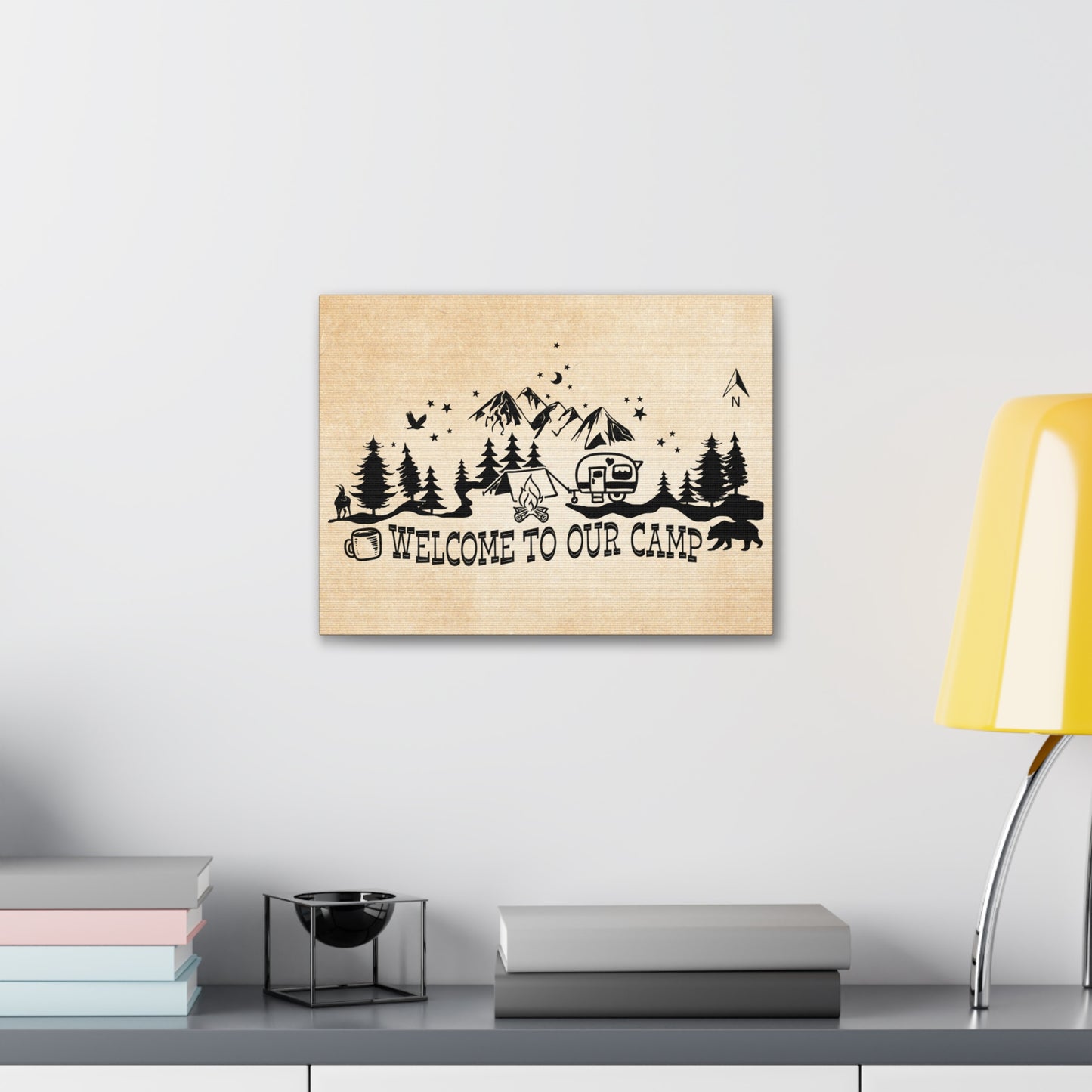 "Welcome To Our Camp" Wall Art - Weave Got Gifts - Unique Gifts You Won’t Find Anywhere Else!