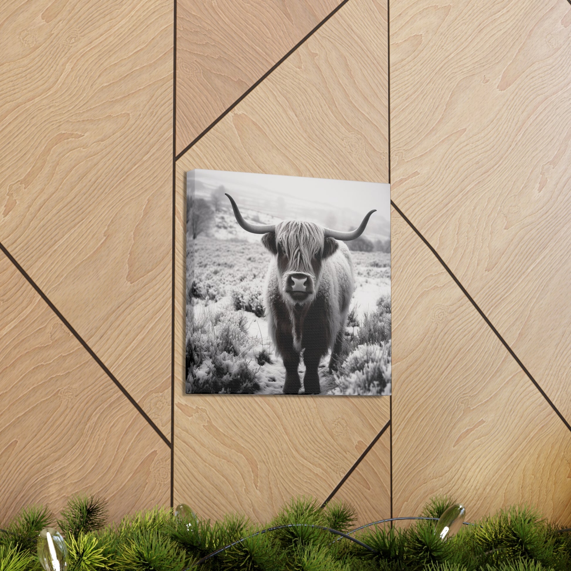 "Black & White Highland Cow" Wall Art - Weave Got Gifts - Unique Gifts You Won’t Find Anywhere Else!