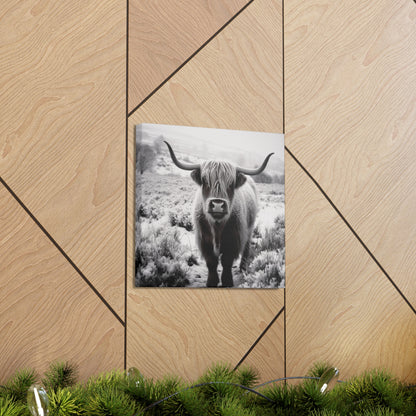 "Black & White Highland Cow" Wall Art - Weave Got Gifts - Unique Gifts You Won’t Find Anywhere Else!