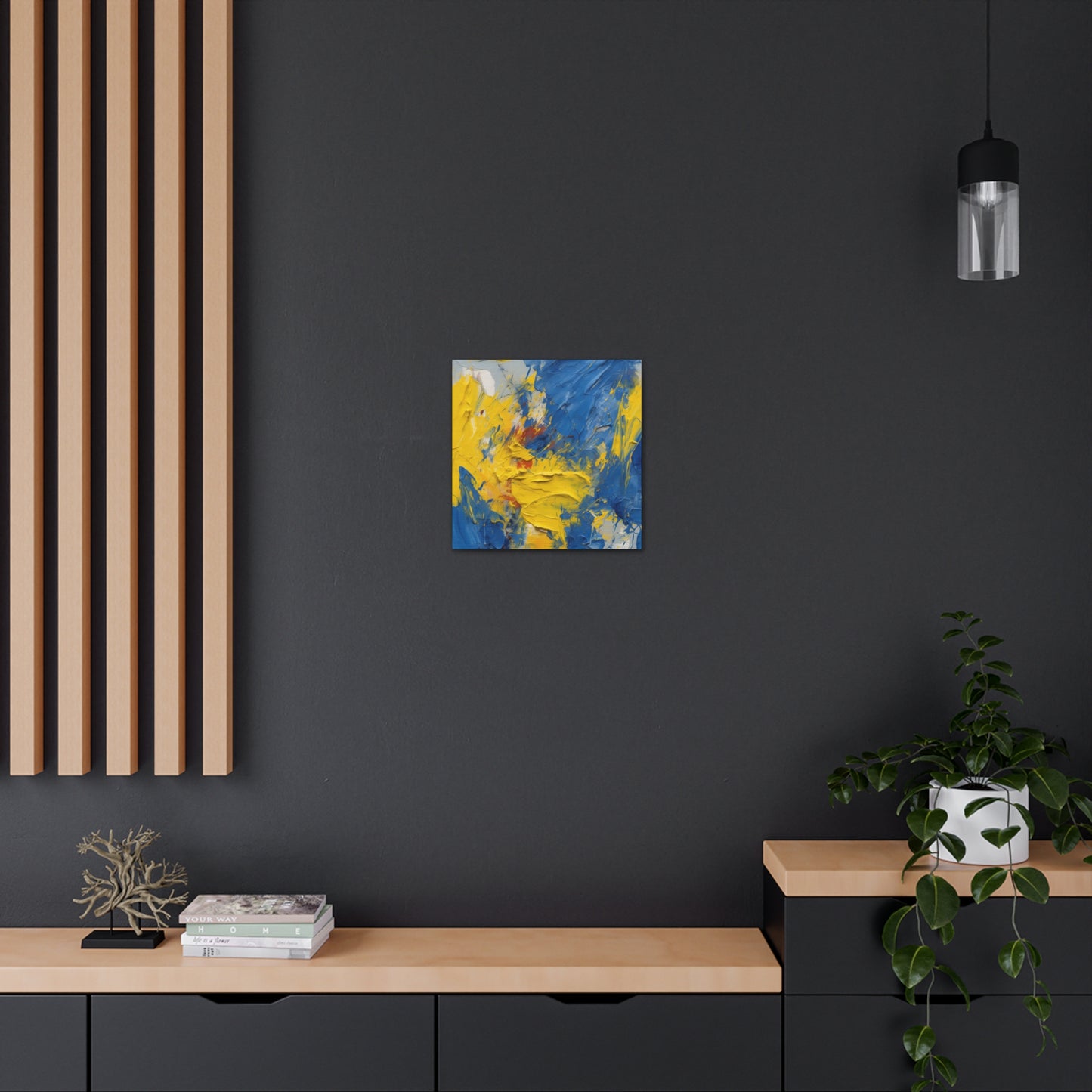 "Abstract Blue & Yellow" Wall Art - Weave Got Gifts - Unique Gifts You Won’t Find Anywhere Else!