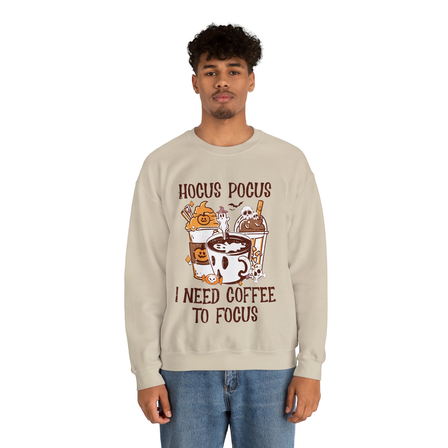 "Hocus Pocus I Need Coffee To Focus" Sweatshirt - Weave Got Gifts - Unique Gifts You Won’t Find Anywhere Else!