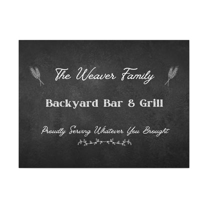 "Backyard Bar & Grill" Custom Wall Art - Weave Got Gifts - Unique Gifts You Won’t Find Anywhere Else!