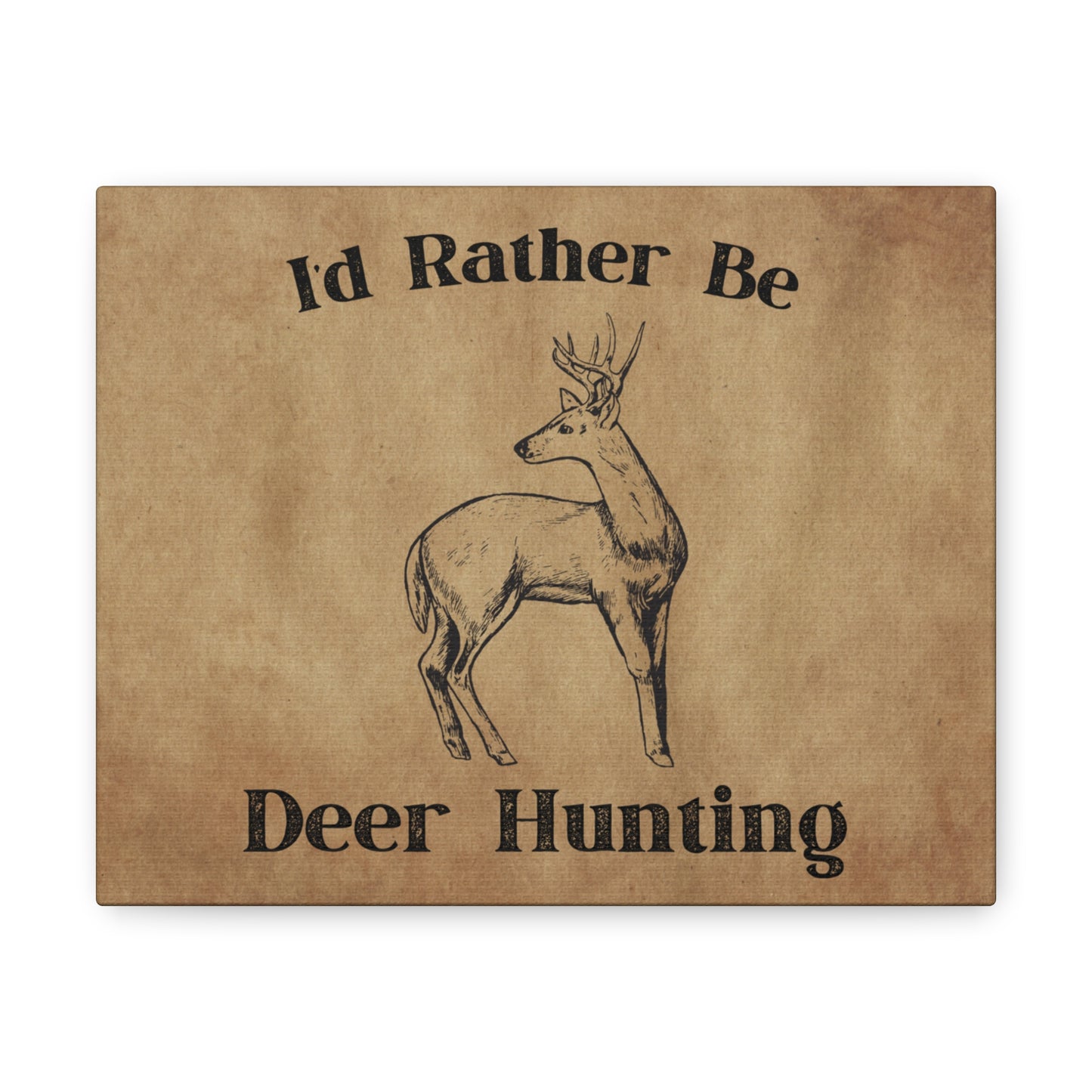 Buck with antlers on rustic brown background wall art
