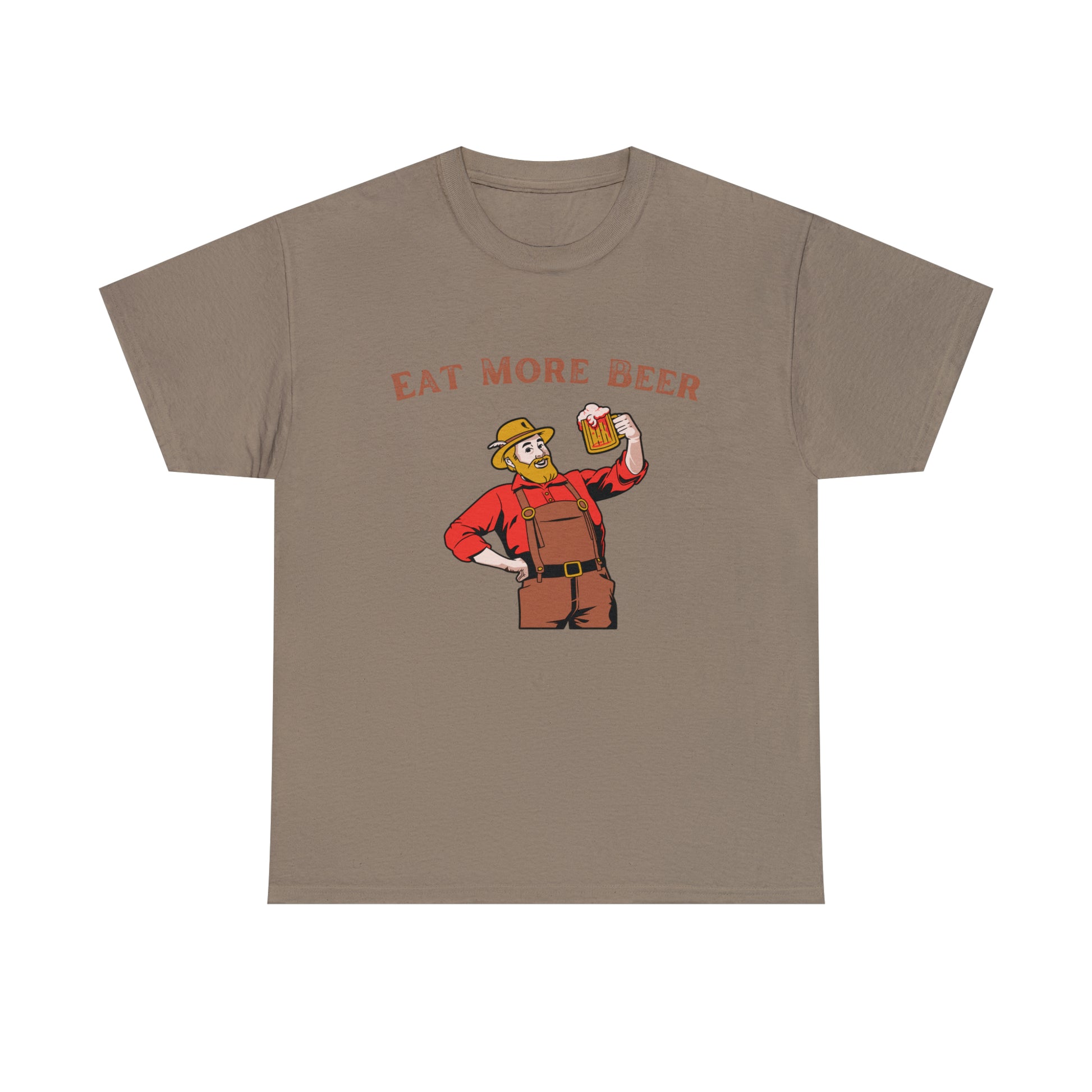 Humorous beer shirt with lumberjack
