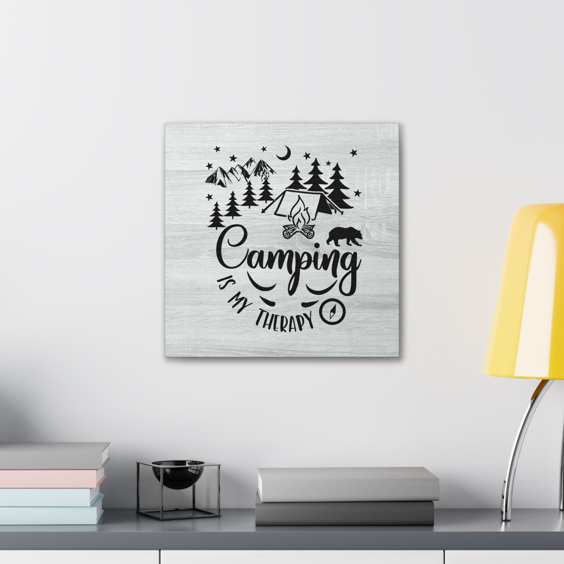 "Camping Is My Therapy" Wall Art - Weave Got Gifts - Unique Gifts You Won’t Find Anywhere Else!