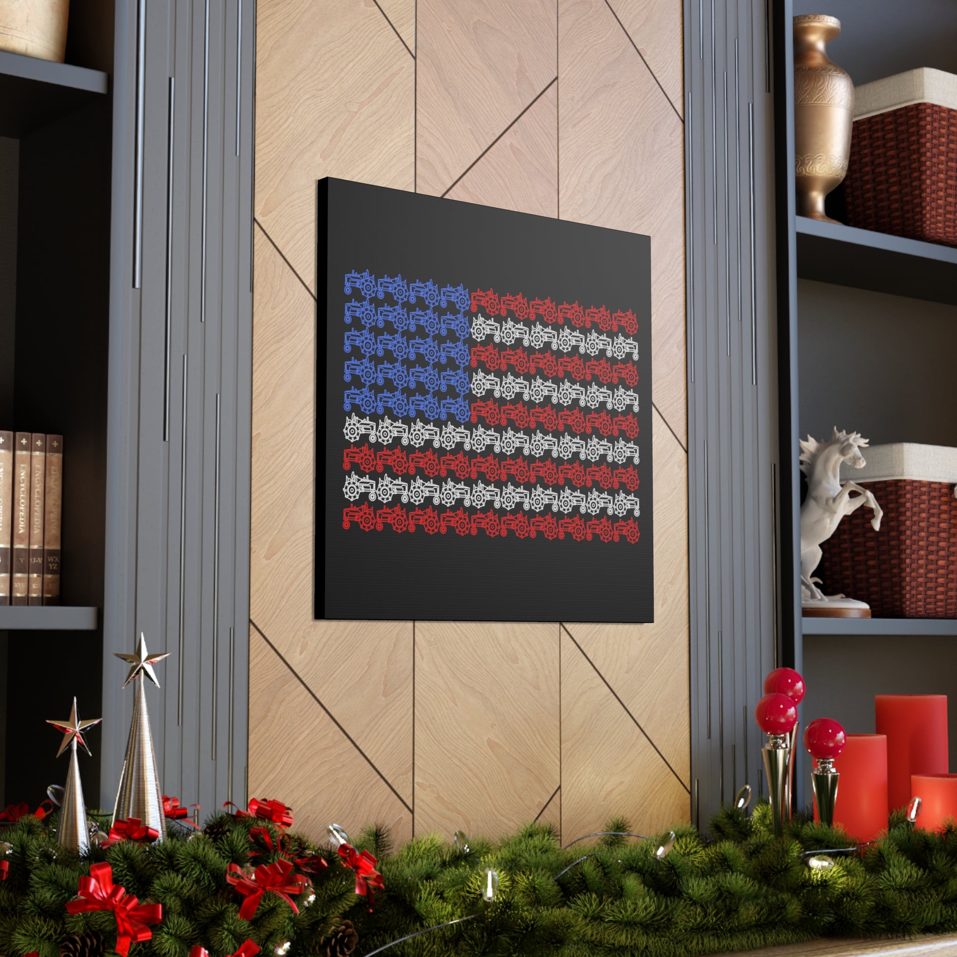 High-quality patriotic wall art with farm-inspired design
