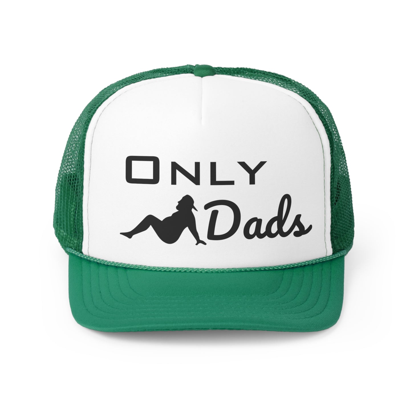 Adjustable "Only Dads" trucker hat celebrating fatherhood in style.