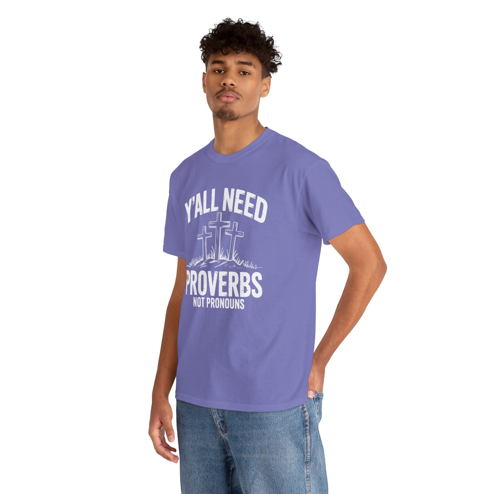 Three Crosses t-shirt for faith-based everyday wear