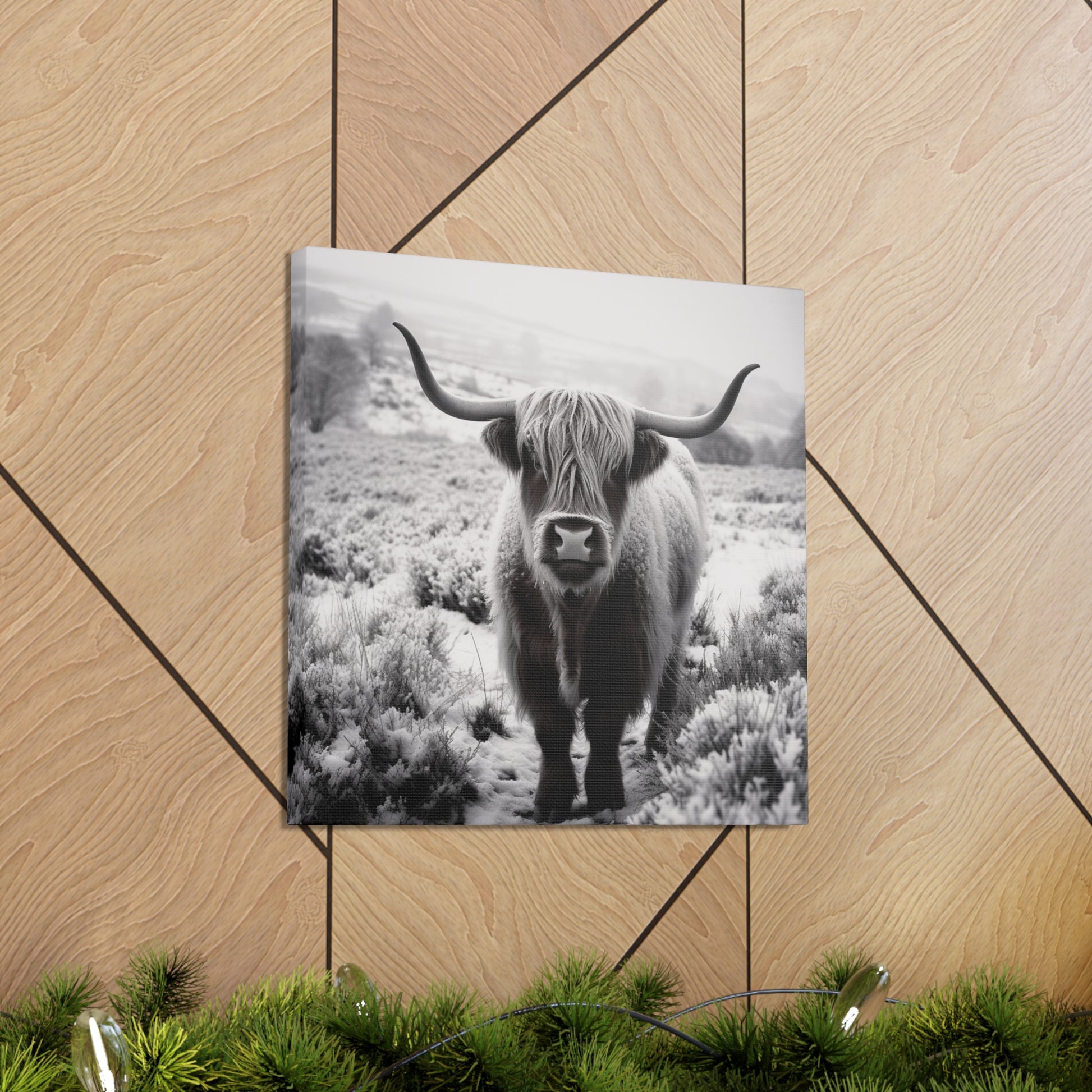 "Black & White Highland Cow" Wall Art - Weave Got Gifts - Unique Gifts You Won’t Find Anywhere Else!
