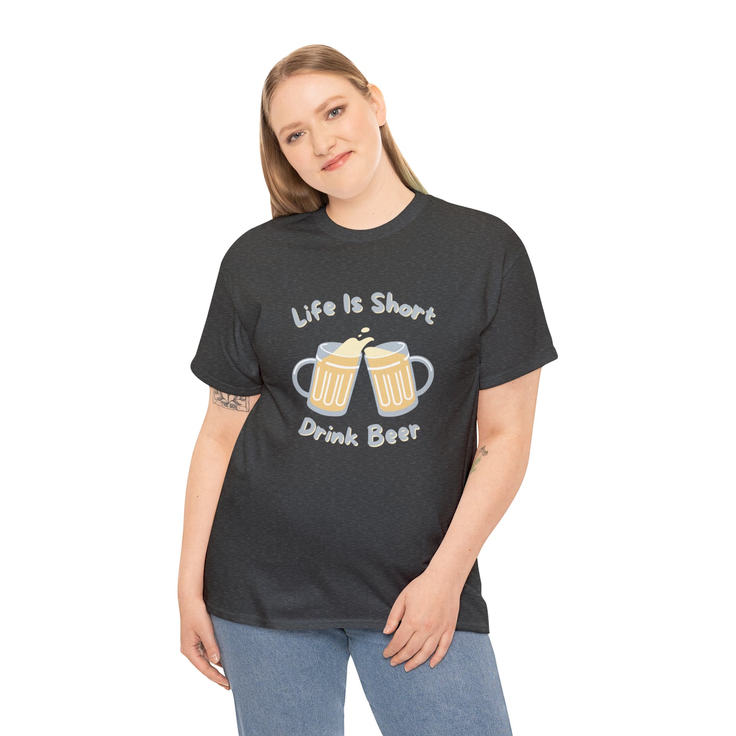 "Life Is Short, Drink Beer" T-Shirt - Weave Got Gifts - Unique Gifts You Won’t Find Anywhere Else!