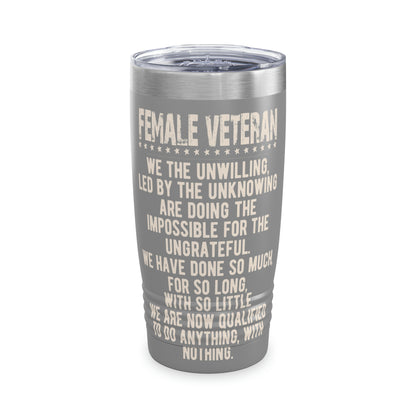 "Female Veteran" Tumbler - Weave Got Gifts - Unique Gifts You Won’t Find Anywhere Else!