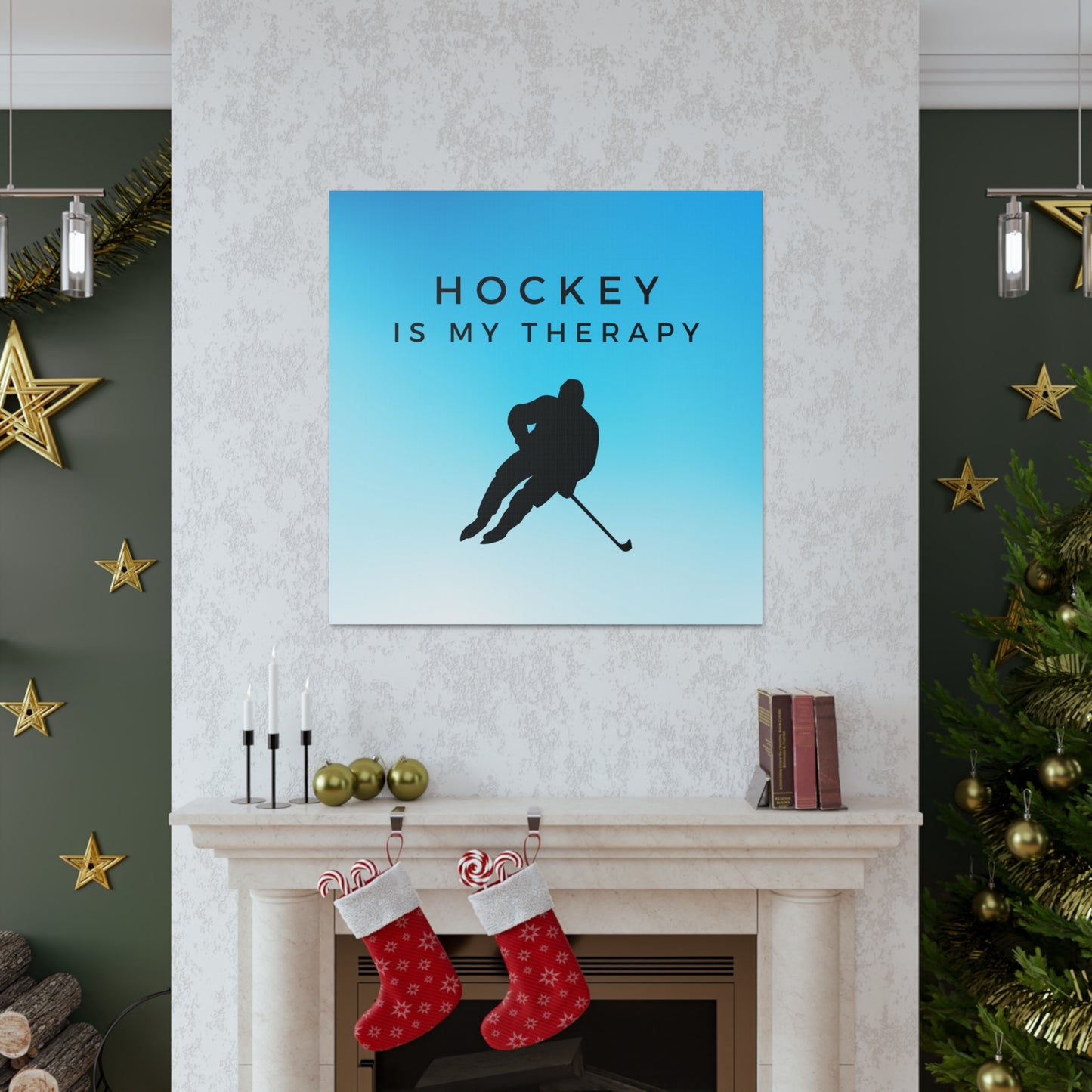 "Hockey Is My Therapy" Wall Art - Weave Got Gifts - Unique Gifts You Won’t Find Anywhere Else!