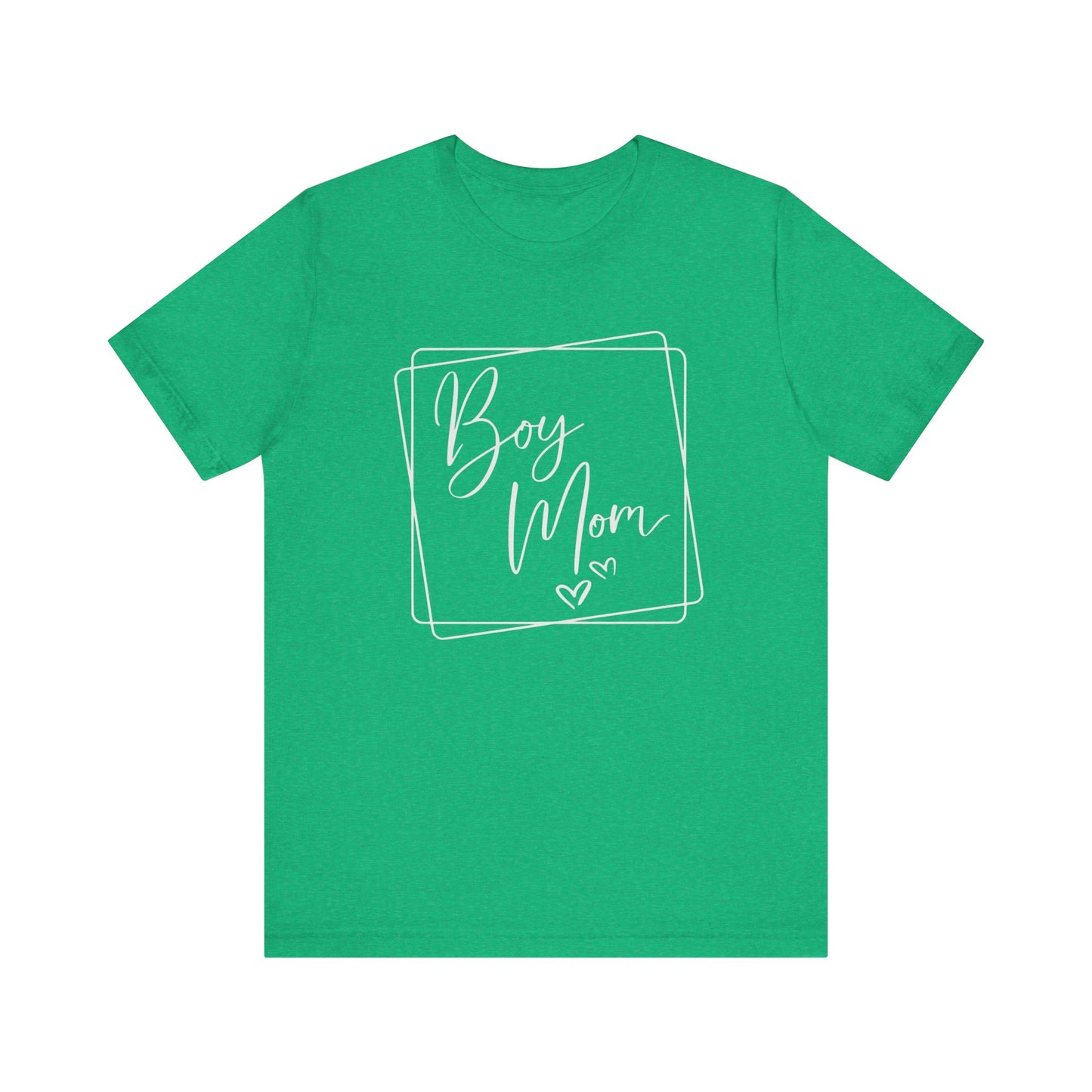 Stylish 'Boy Mom' T-Shirt with Heart Accents - Shop Now