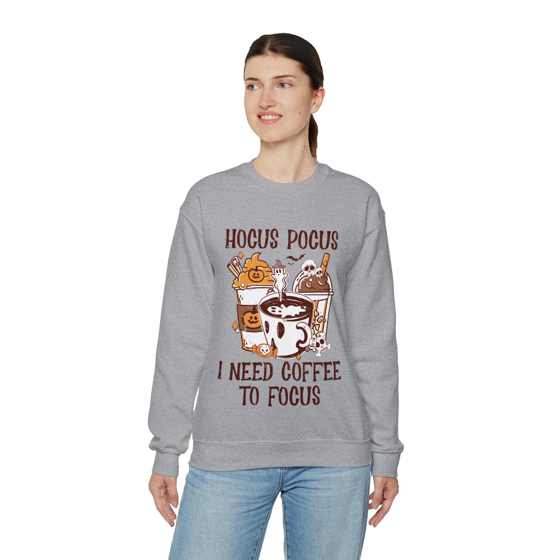 "Hocus Pocus I Need Coffee To Focus" Sweatshirt - Weave Got Gifts - Unique Gifts You Won’t Find Anywhere Else!