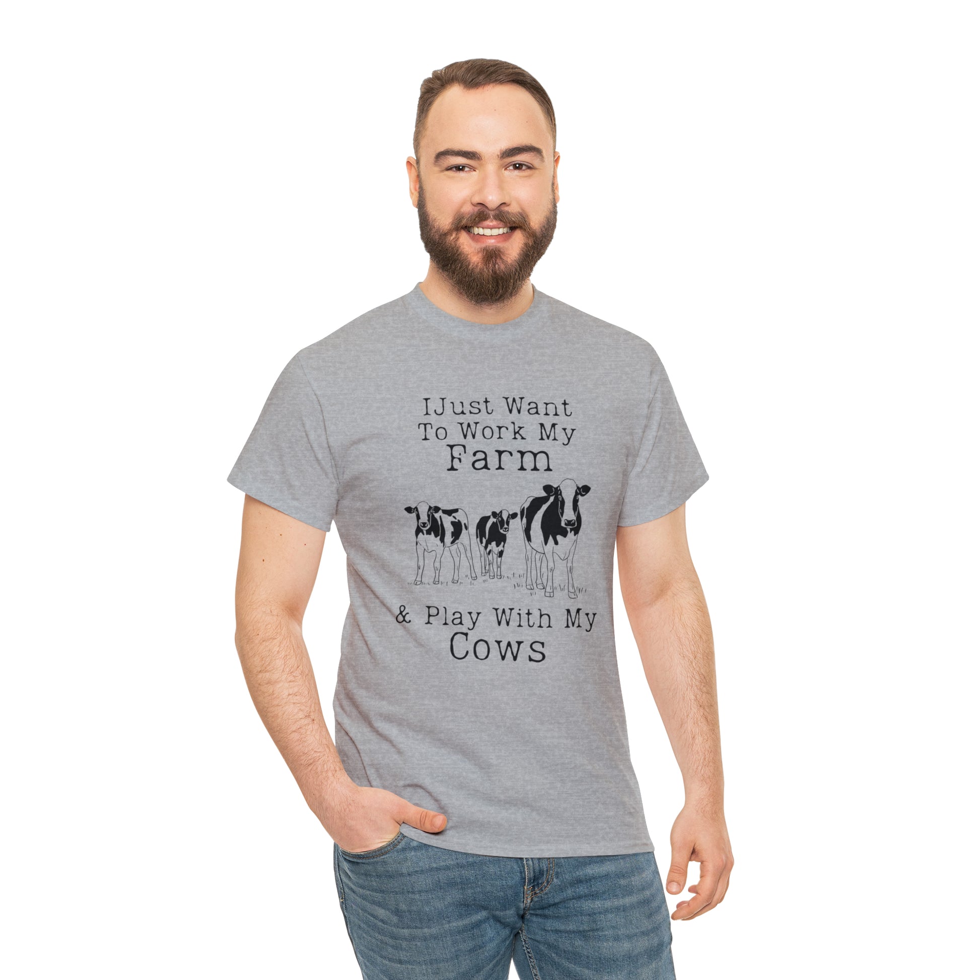 "I Just Want To Work My Farm & Play With Cows" T-Shirt - Weave Got Gifts - Unique Gifts You Won’t Find Anywhere Else!