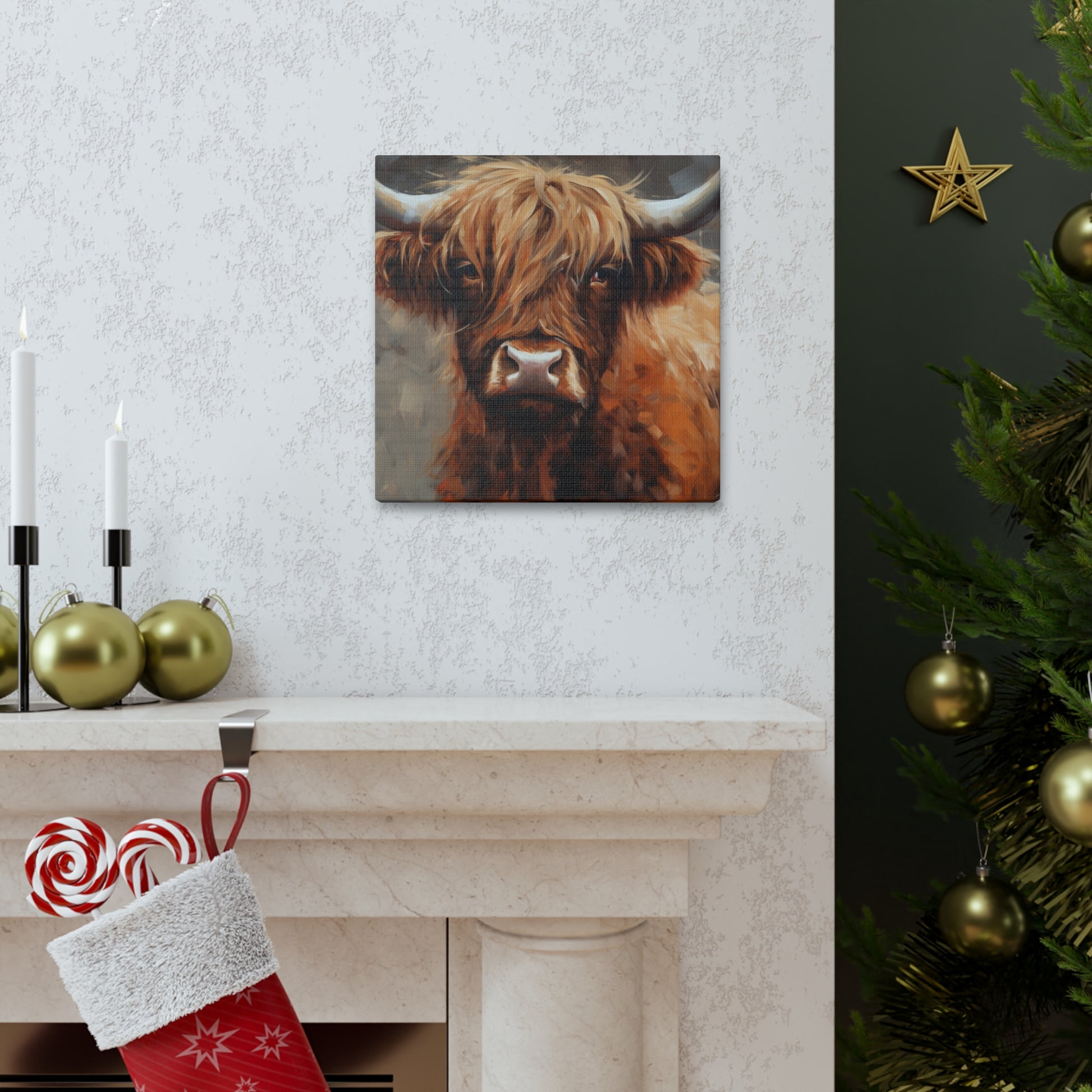 "Highland Cow Painting" Wall Art - Weave Got Gifts - Unique Gifts You Won’t Find Anywhere Else!
