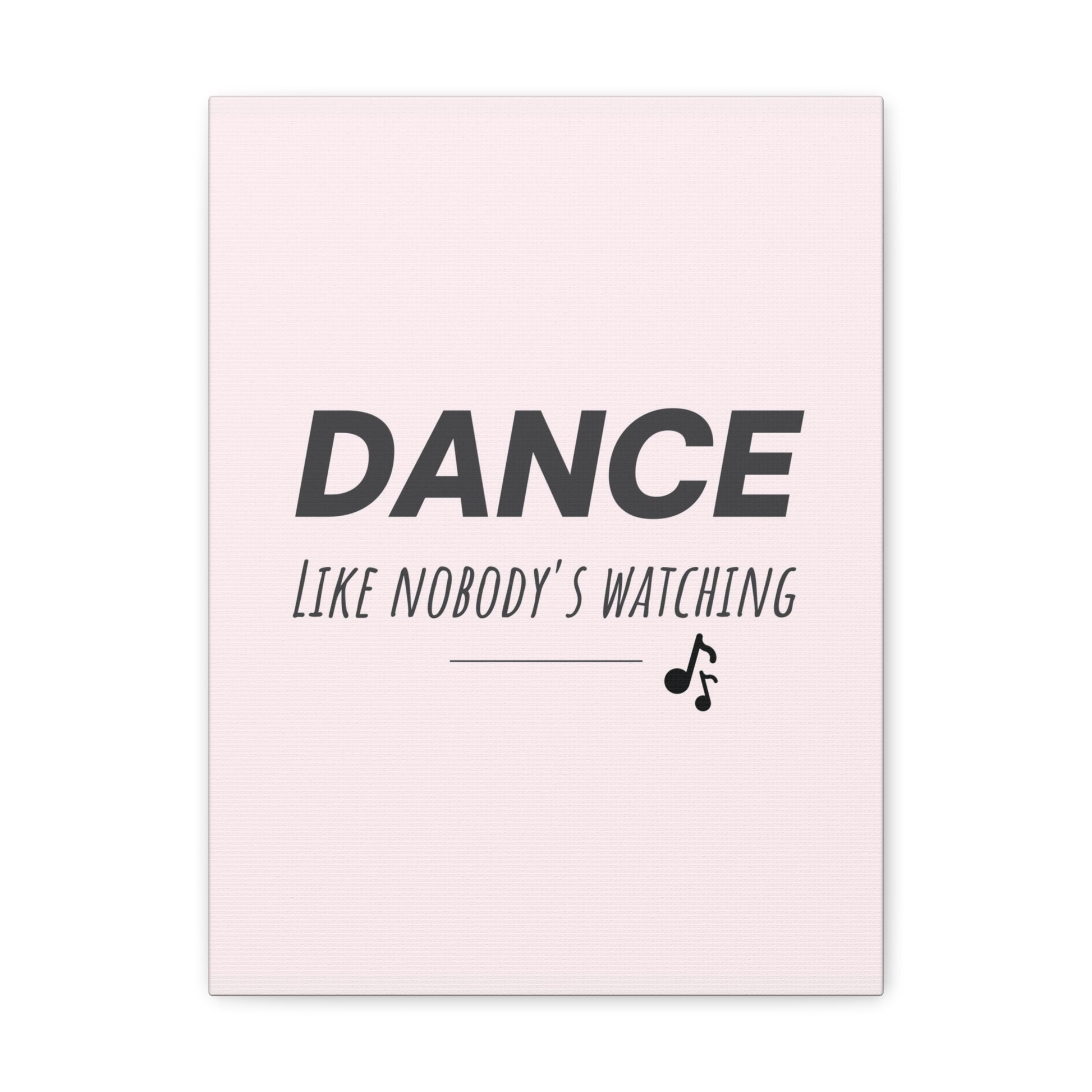 Inspirational dance wall decor.