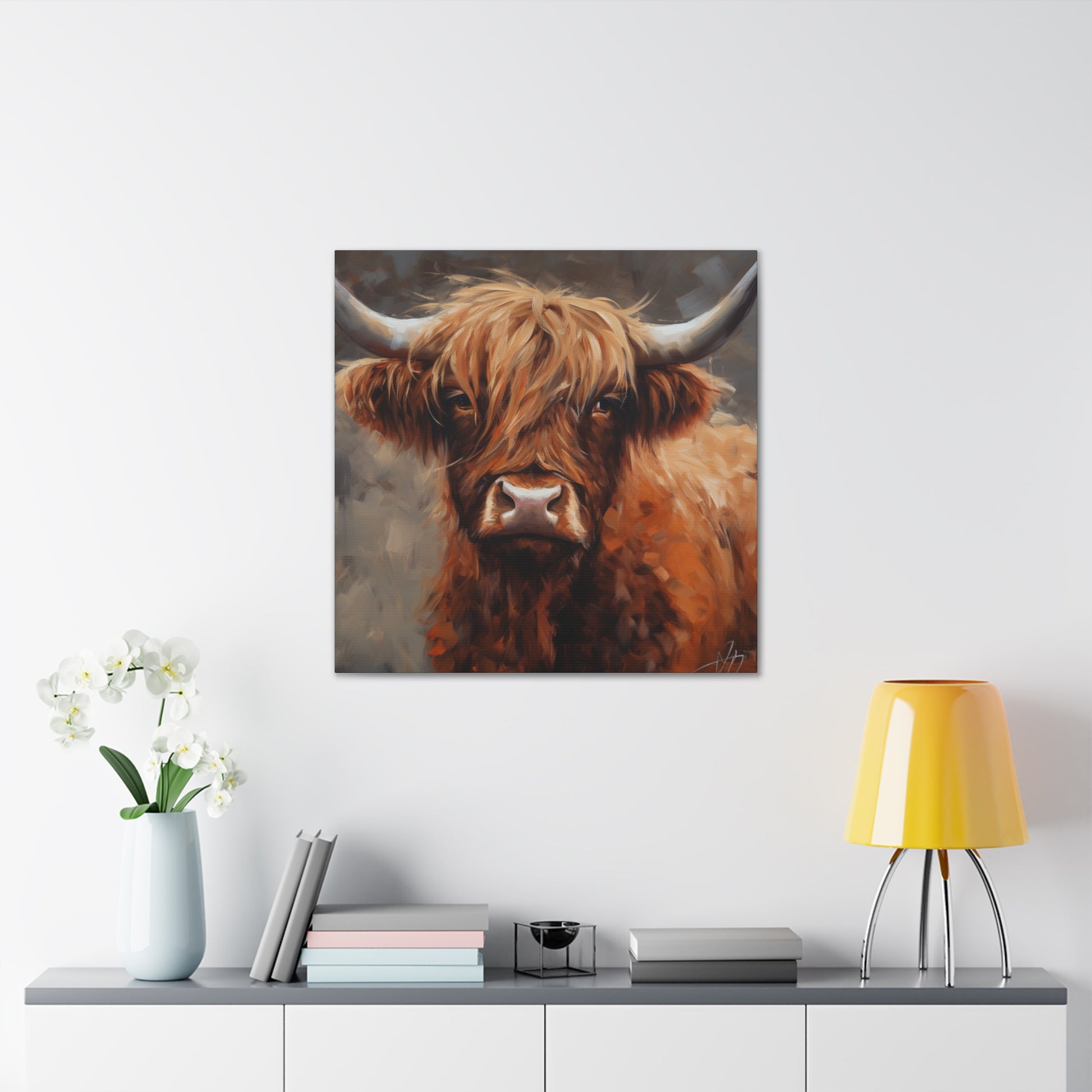 "Highland Cow Painting" Wall Art - Weave Got Gifts - Unique Gifts You Won’t Find Anywhere Else!
