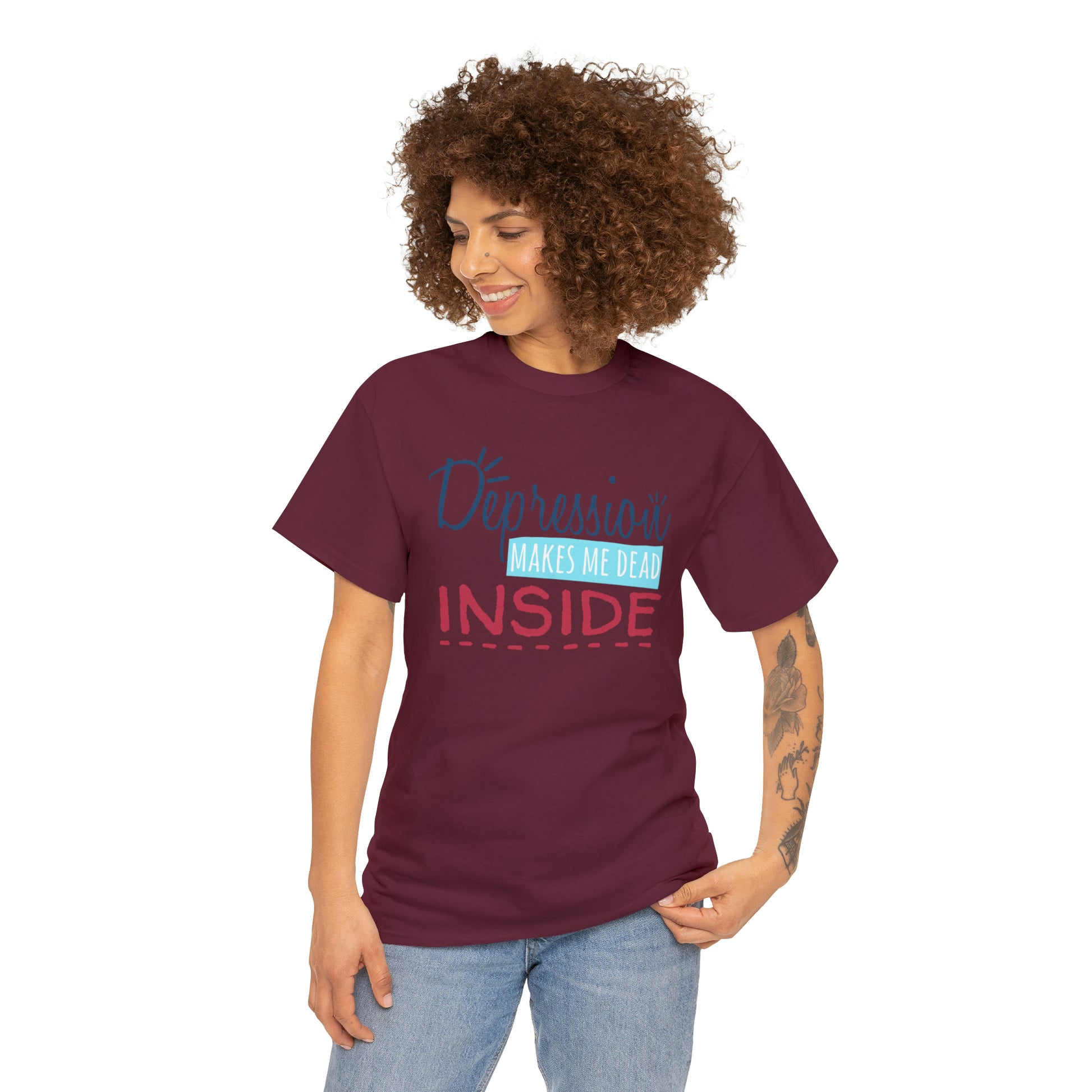 "Depression Makes Me Dead Inside" T-Shirt - Weave Got Gifts - Unique Gifts You Won’t Find Anywhere Else!