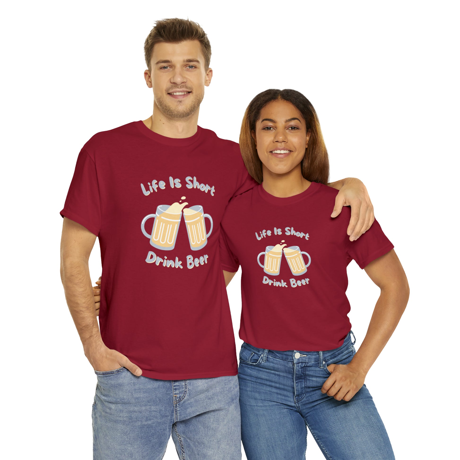 "Life Is Short, Drink Beer" T-Shirt - Weave Got Gifts - Unique Gifts You Won’t Find Anywhere Else!