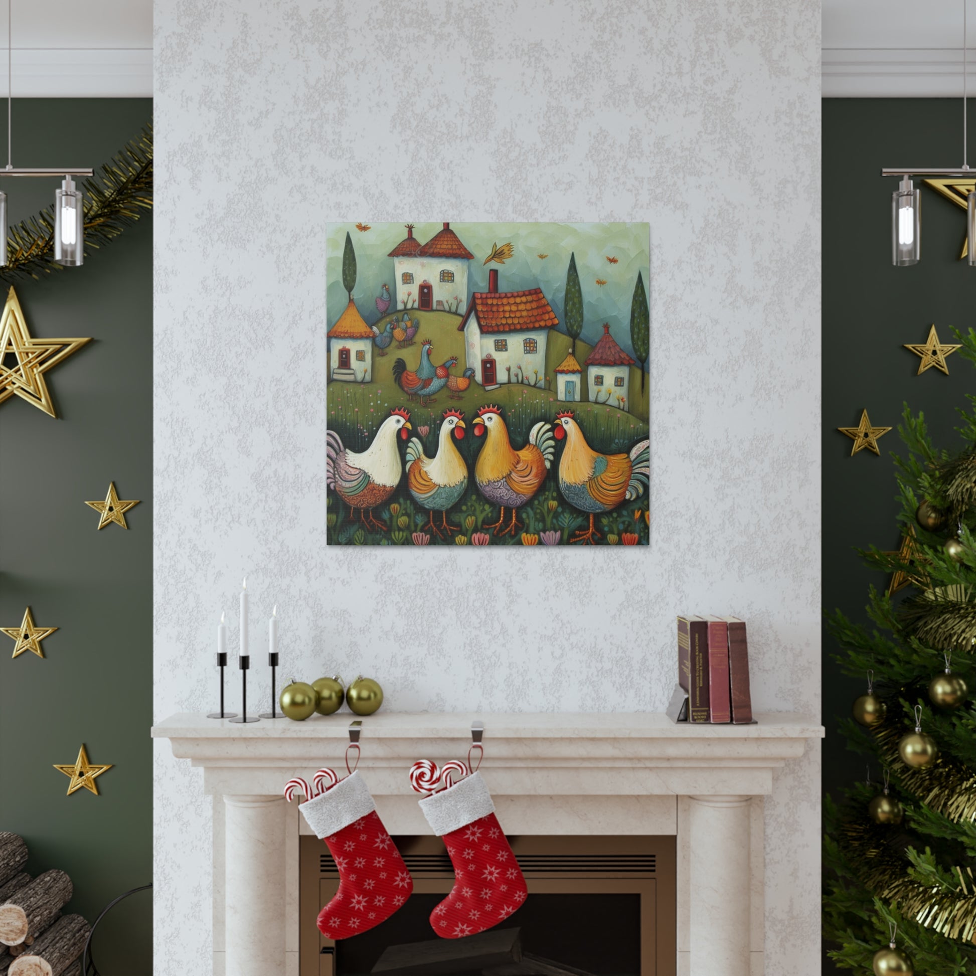 "Vintage Chicken Art" Wall Art - Weave Got Gifts - Unique Gifts You Won’t Find Anywhere Else!