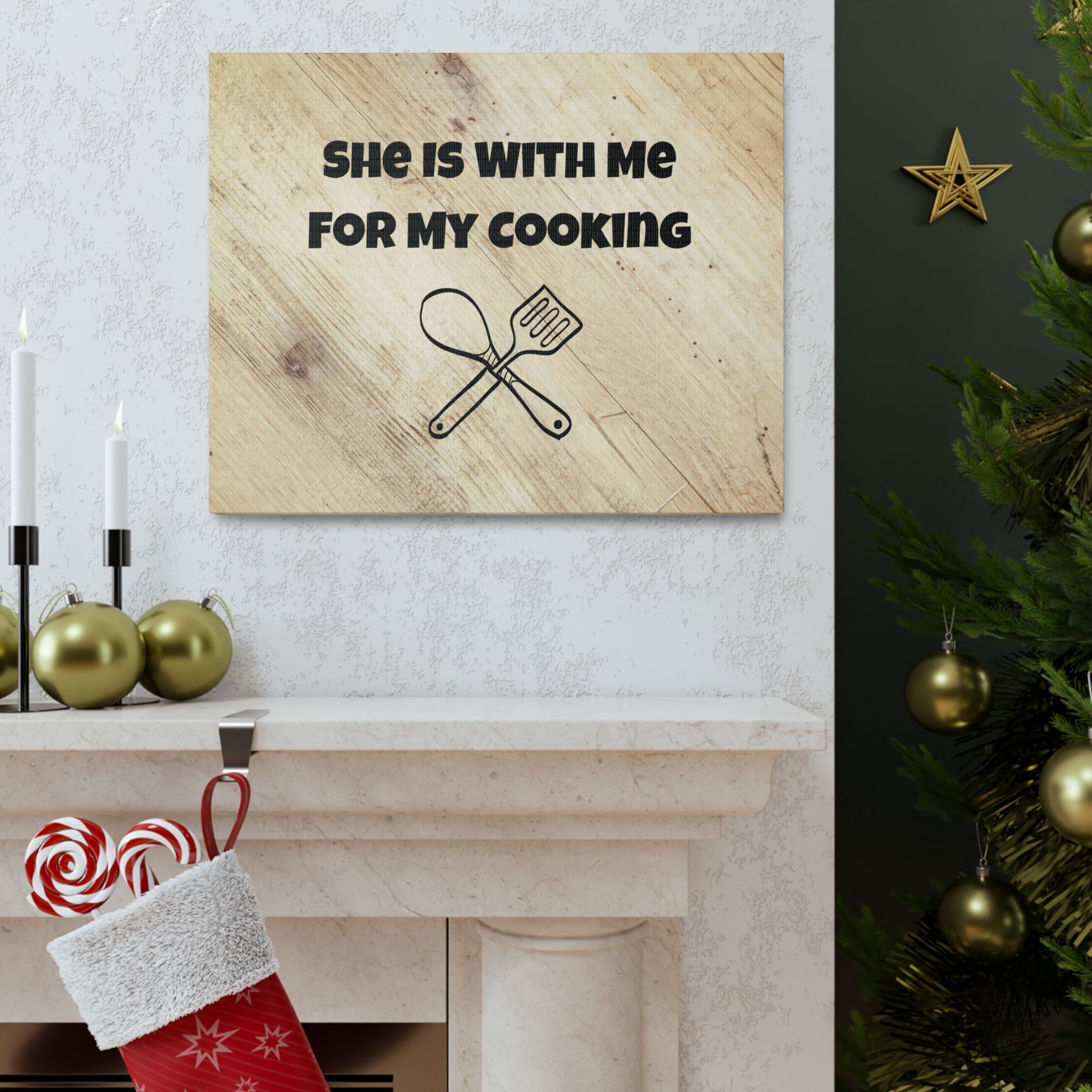 "She Is With Me For My Cooking" Wall Art - Weave Got Gifts - Unique Gifts You Won’t Find Anywhere Else!